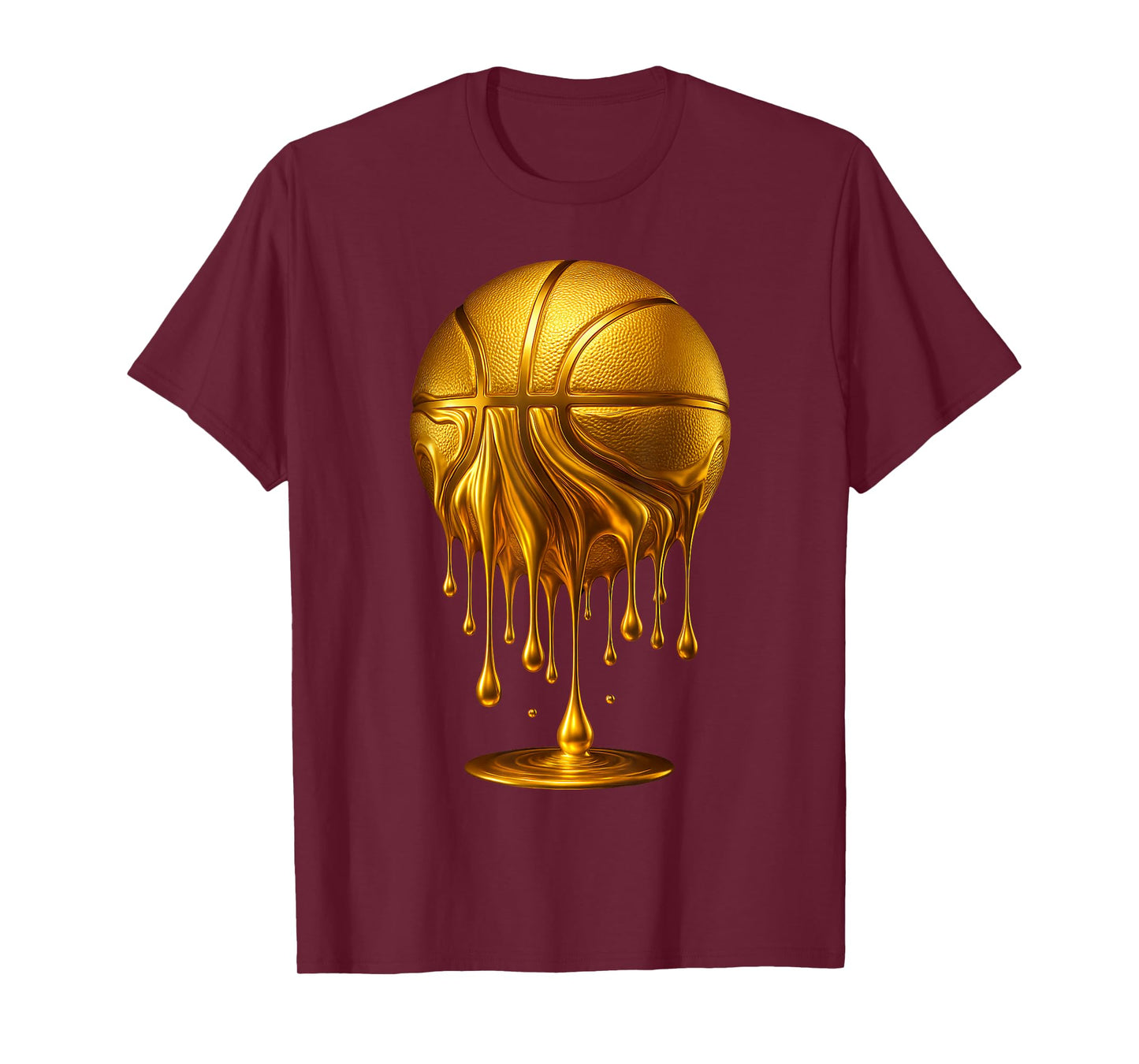 Dripping Gold Basketball Respect The Drip Basketball Hoop T-Shirt