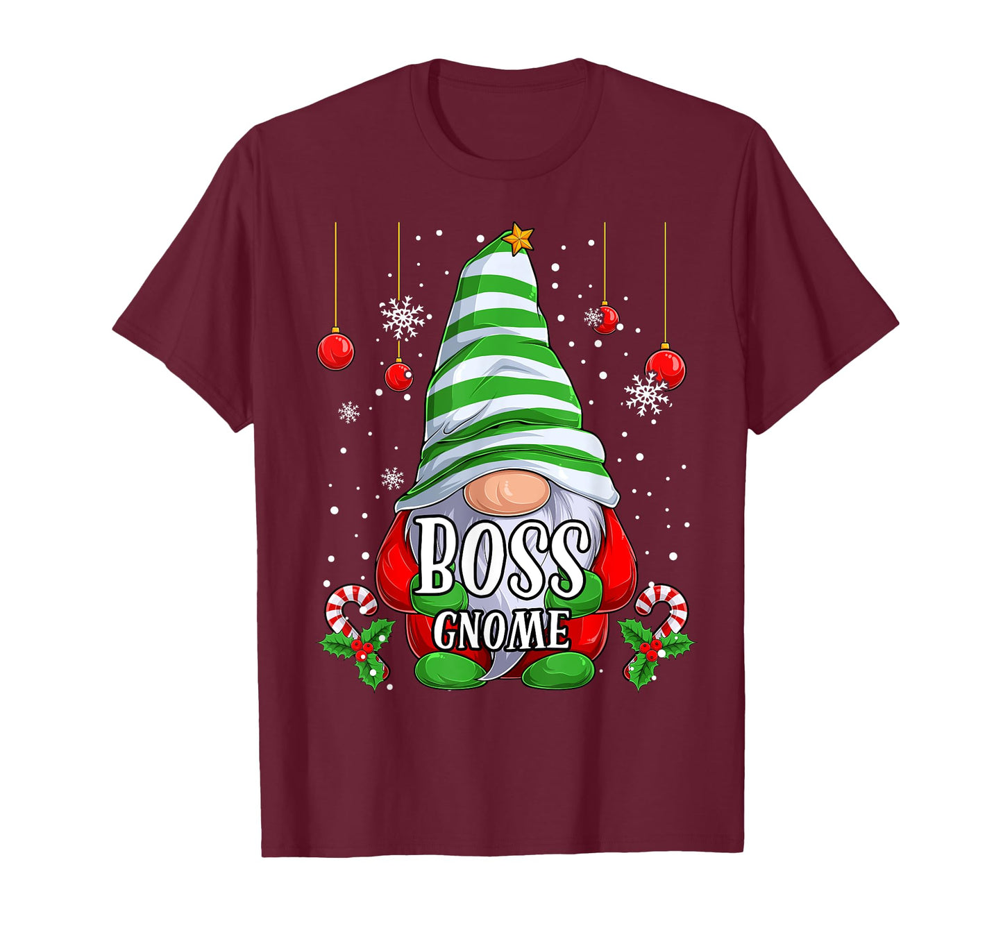Boss Gnome christmas pajamas matching family group T-Shirt