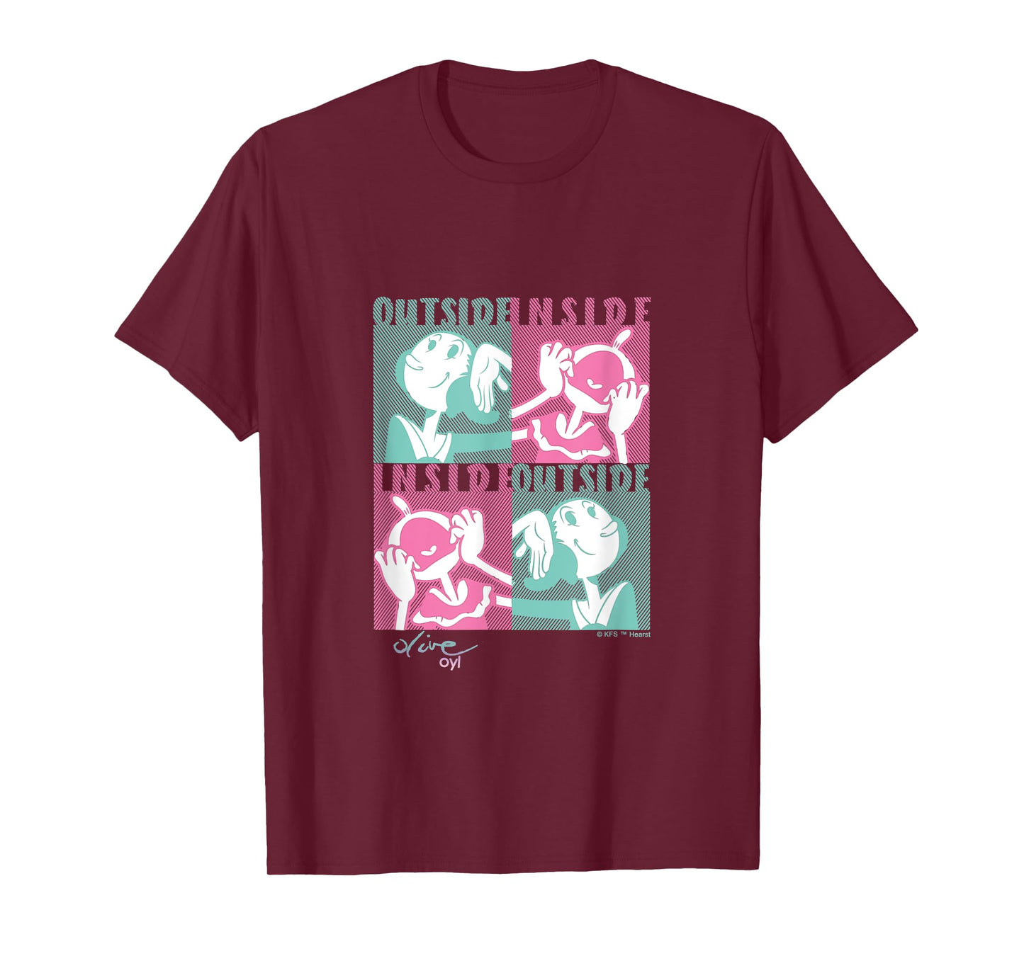 Olive Oyl's Express Yourself Collection "Outside Inside" Tee T-Shirt