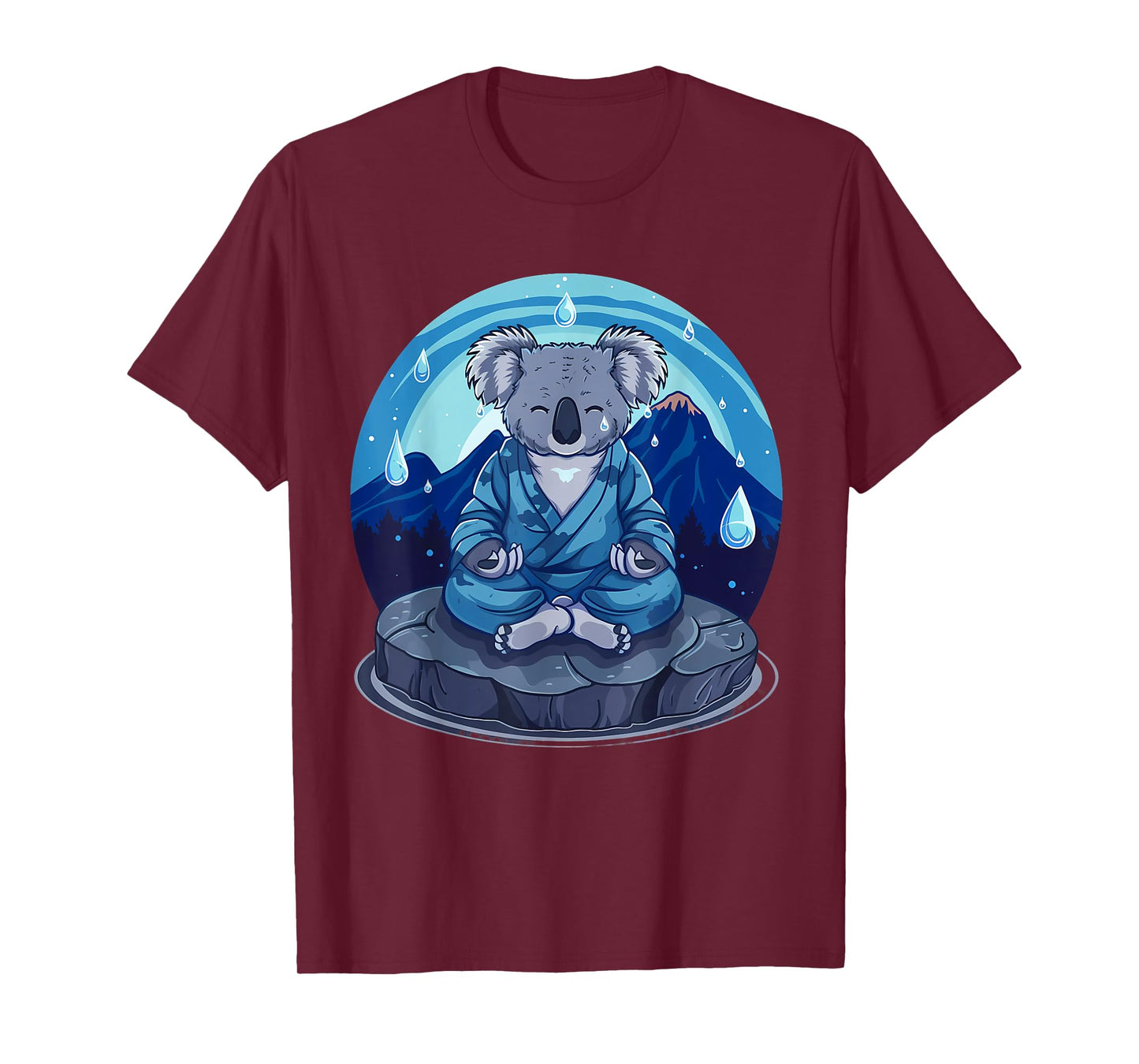 Koala Meditation Mountain Yoga Zen Buddha Buddhist Hindu T-Shirt