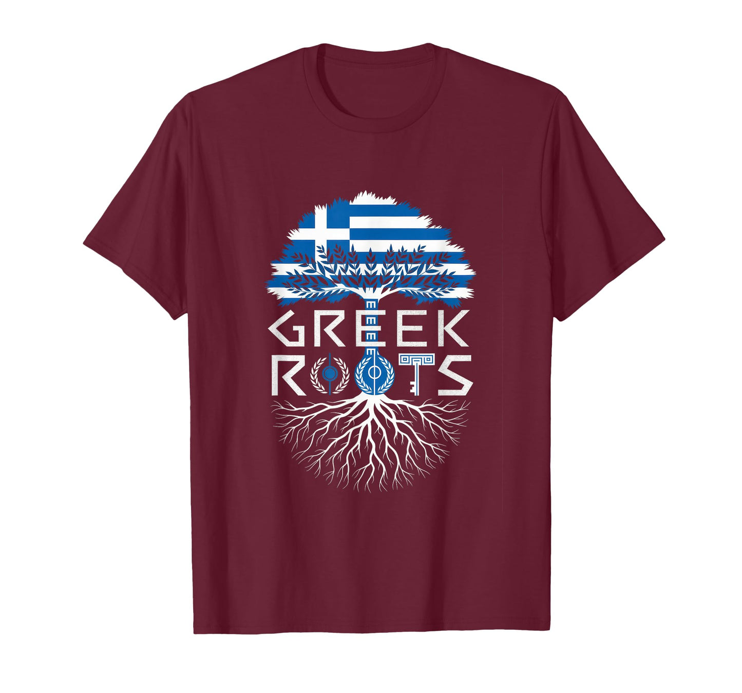 Greek Roots - Greece Flag Colors Family Tree Souvenir T-Shirt