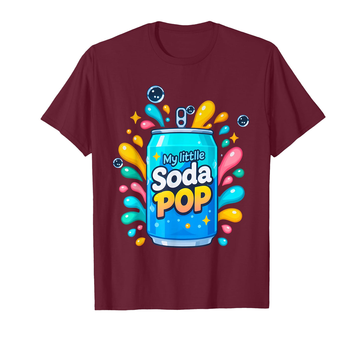 Soda Pop Cartoon Splash Cute Retro Beverage Joke T-Shirt