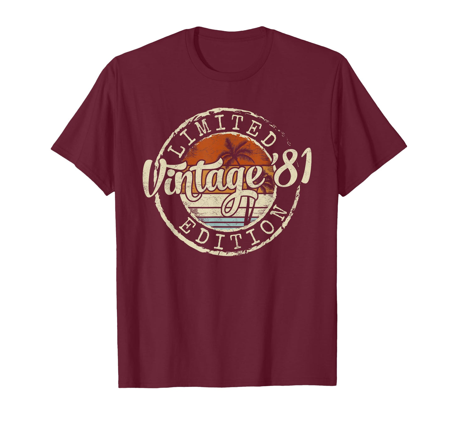 Vintage 1981 44th Birthday Gifts 44 Year Old For Men Women T-Shirt