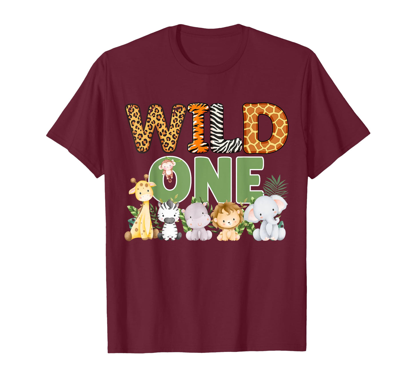 Wild One 1 Year Old 1st Birthday Safari Family Matching T-Shirt