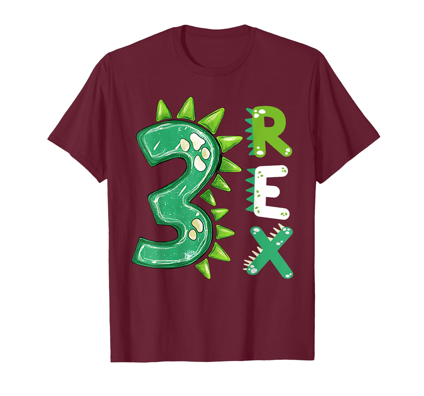 Three Rex 3rd Birthday Shirt Third Dinosaur 3 Year Old T-Shirt