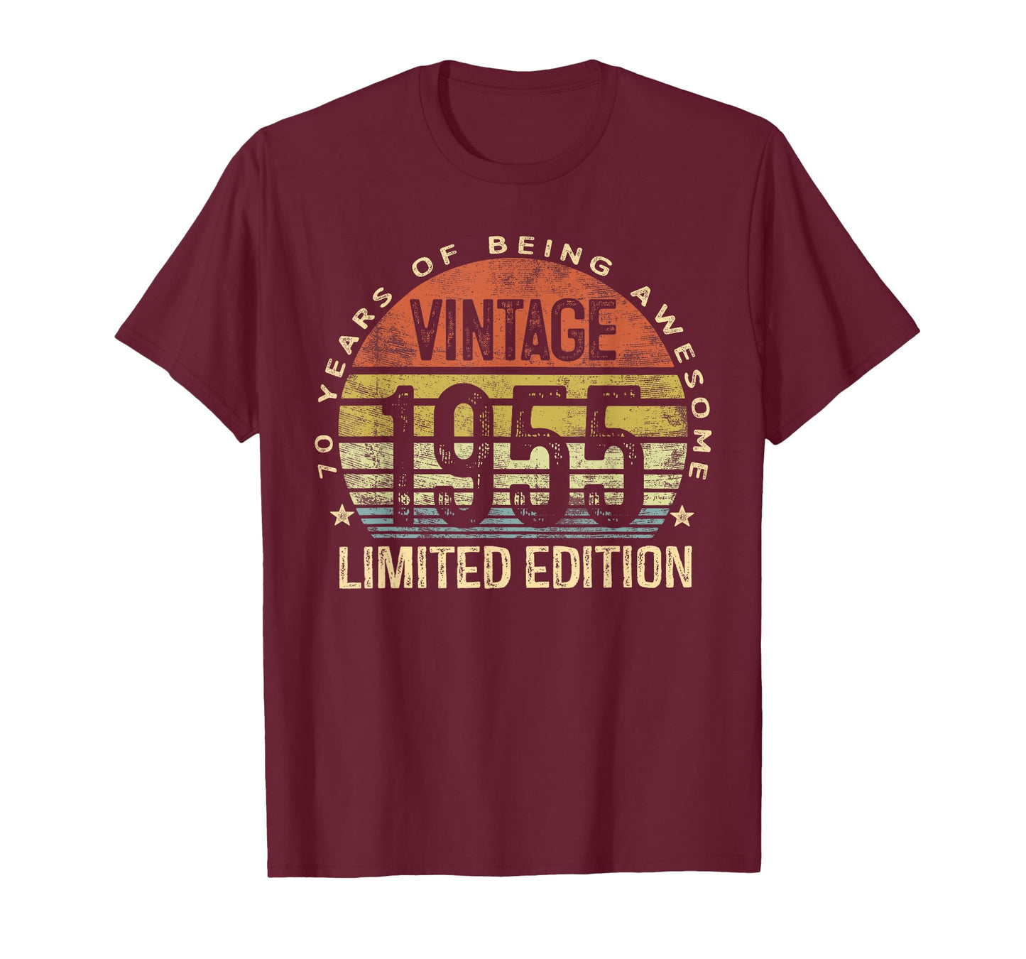 Vintage 1955 Limited Edition 70-Year-Old Gifts 70th Birthday T-Shirt