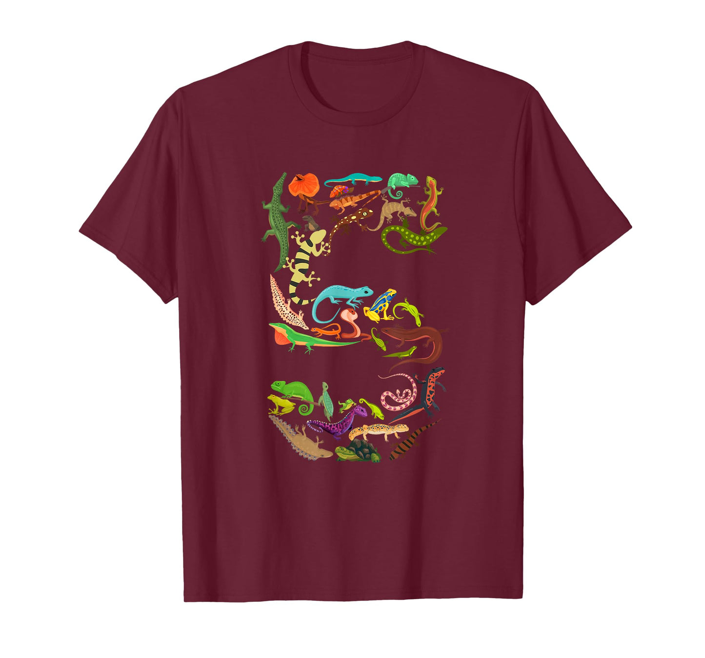 Kids 5th Birthday Reptiles Lizards Themed 5 Year Old Boys T-Shirt