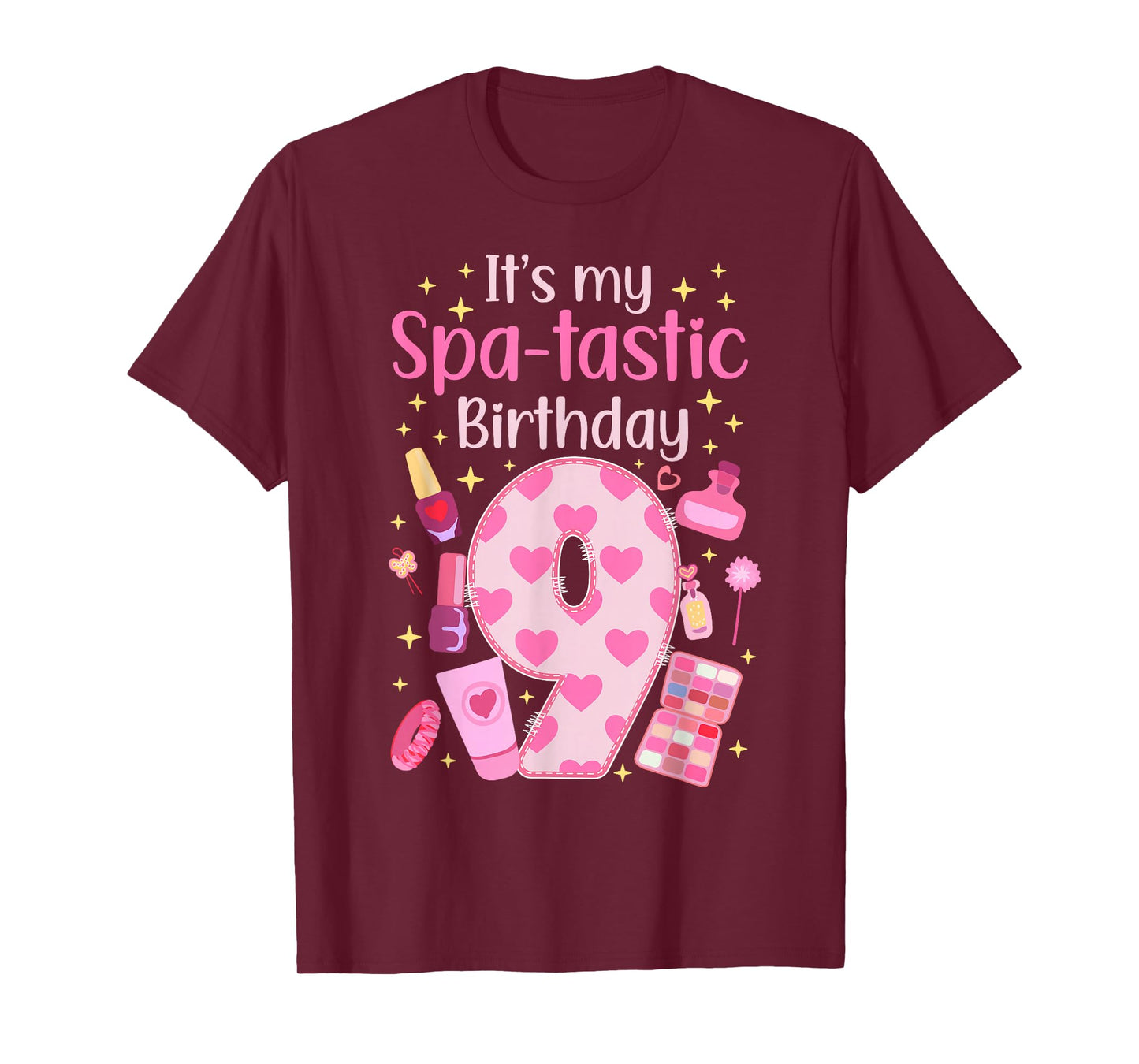 9th Spa Birthday Nine Year Old Spa B-Day Girls Spa Party T-Shirt