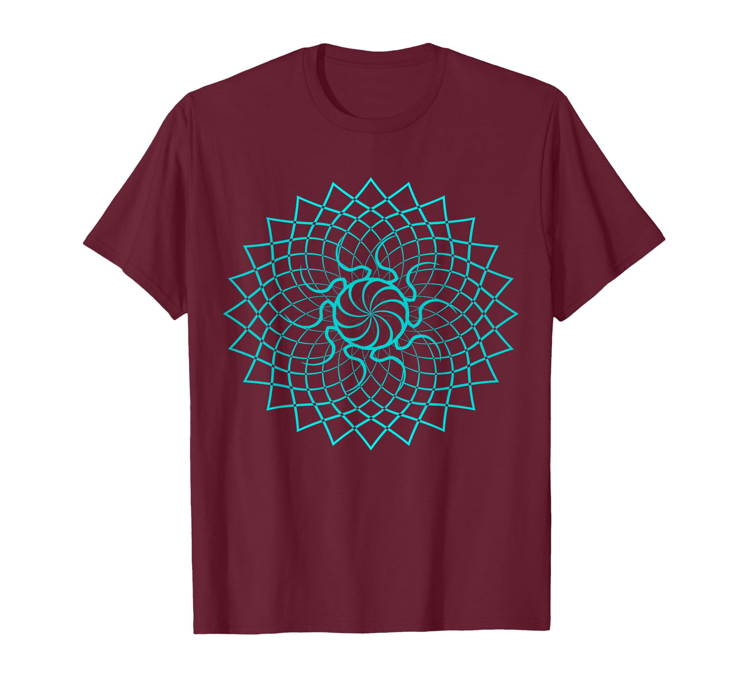 Mandala Geometry Sacred Fractal Art Yoga Mantra Good Vibe T-Shirt