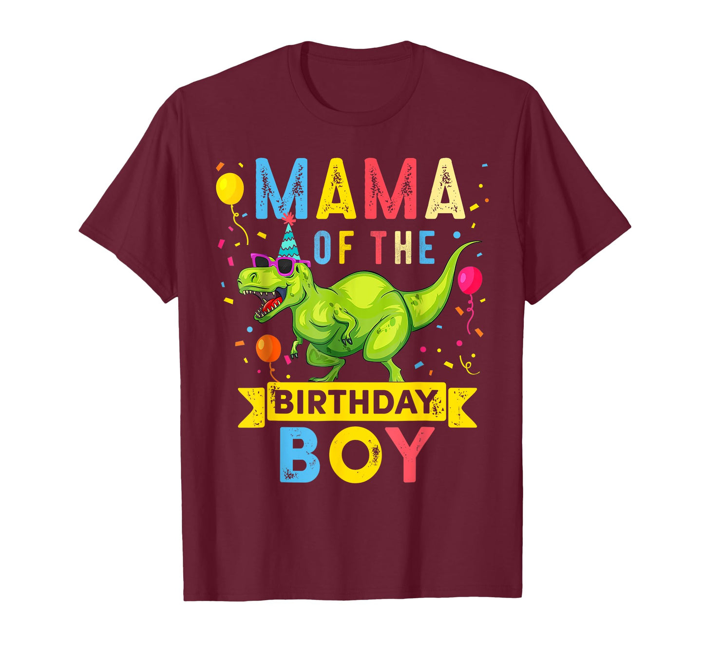 Mama of the Birthday Boy T-Rex Dinosaur Birthday Family T-Shirt