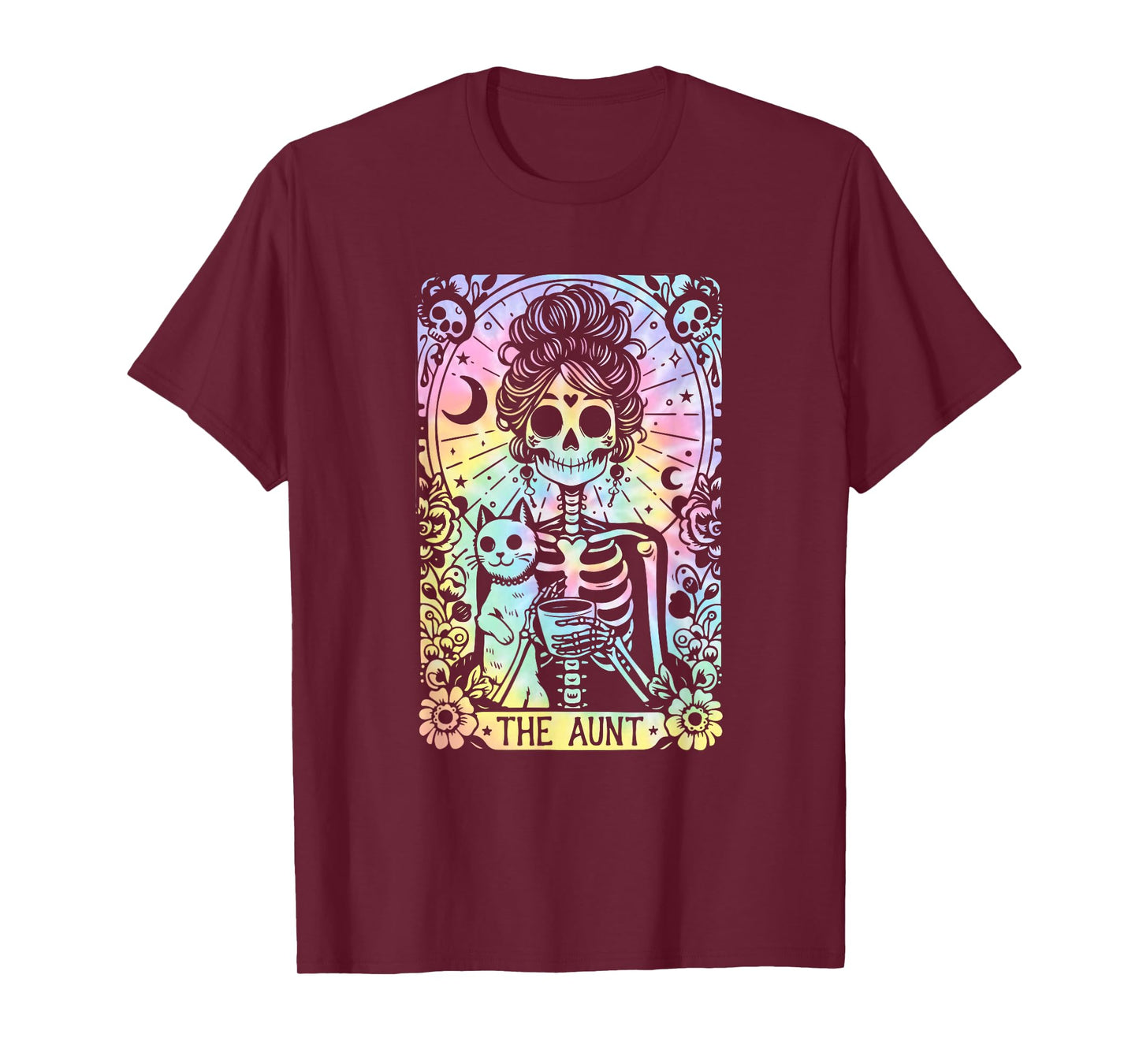 The Aunt Tarot Tie Dye Skeleton Best Aunt Mother's Day T-Shirt