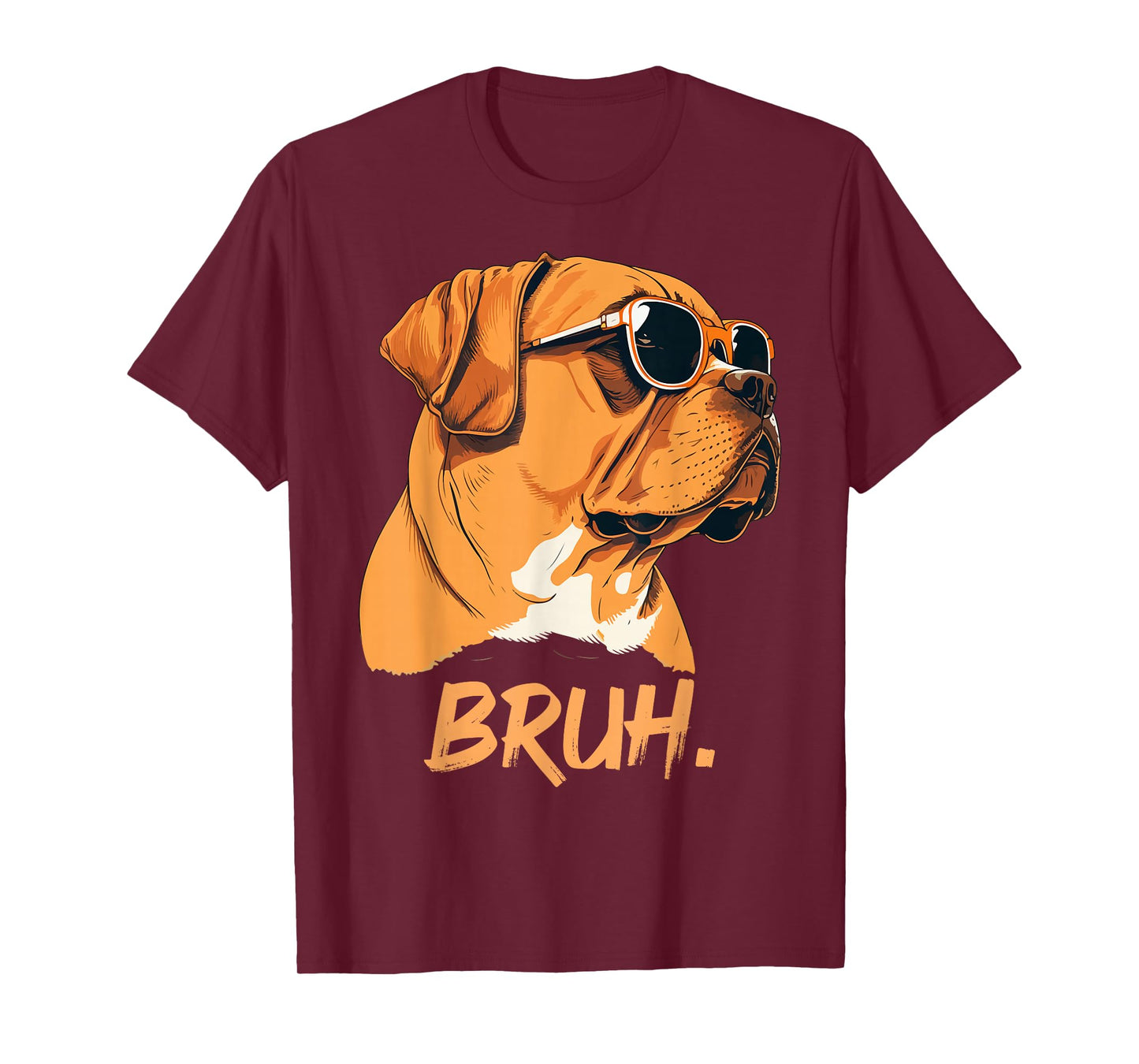 Bruh Funny Meme Saying Bruh with Dog face Teens Boy Girls T-Shirt