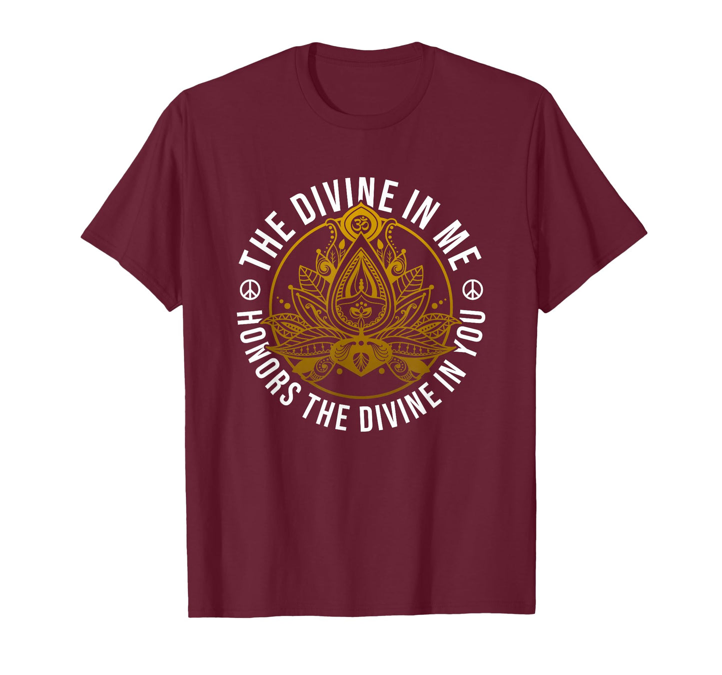 The Divine In Me Positive Message Spiritual Yoga Meditation T-Shirt