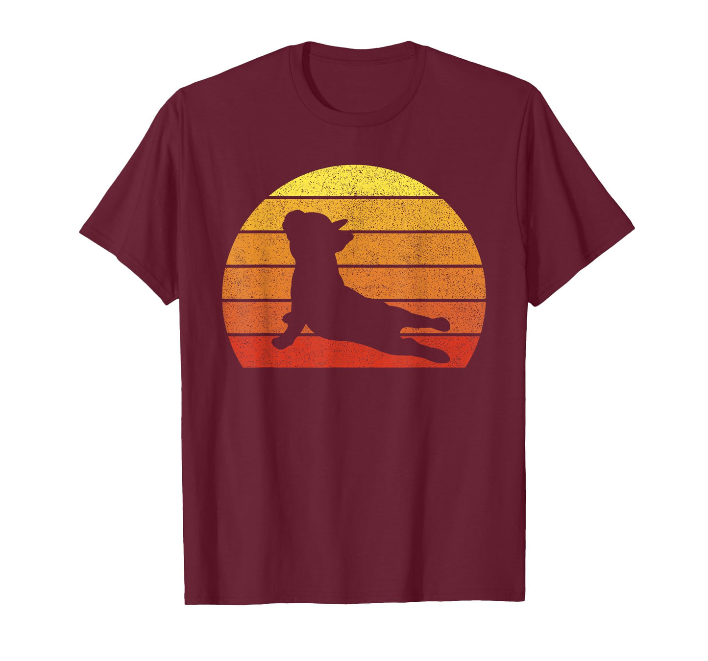 Retro Vintage French Bulldog Shirt Yoga Funny French Bulldog T-Shirt