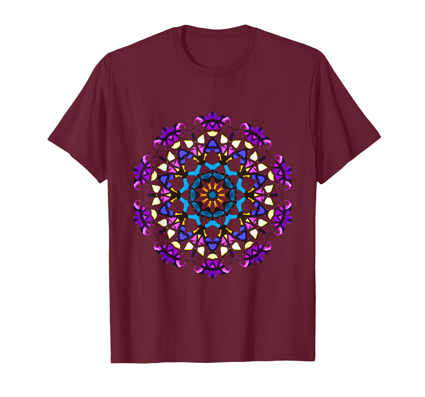 Sacred Geometry Mandala Reiki Yoga Stained Glass Shirt T-Shirt