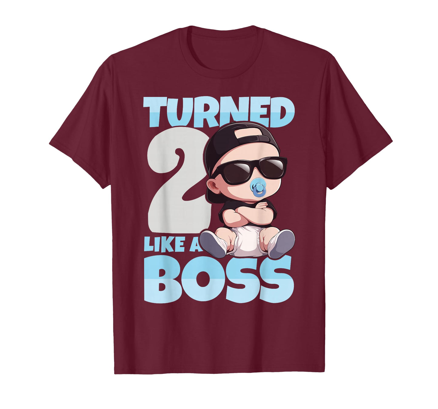 Baby 2nd Birthday Boy Girl 2 Years Like a Boss Kids T-Shirt