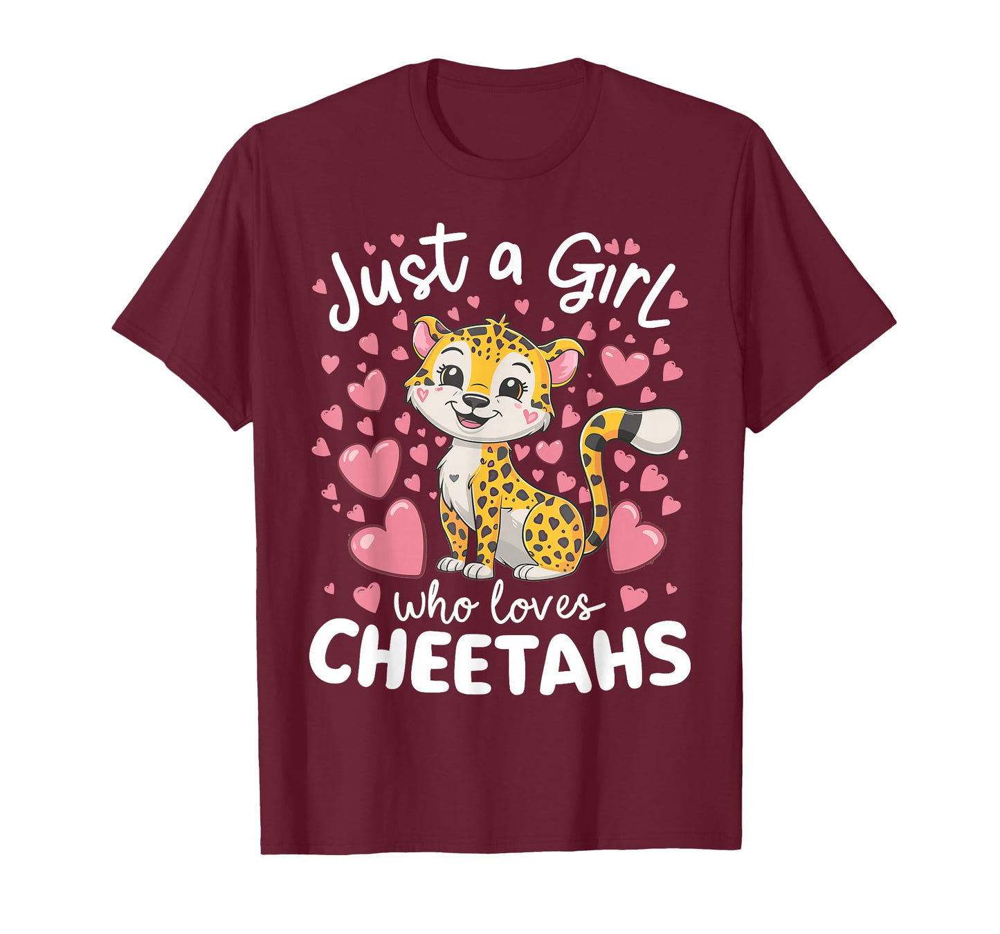Just a Girl Who Loves Cheetahs African Savanna T-Shirt