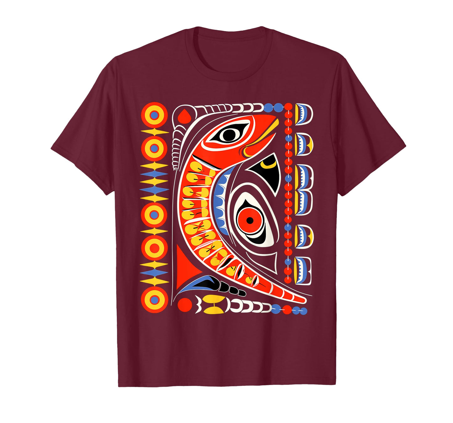Salmon in Native American Salish Coast Style T-Shirt