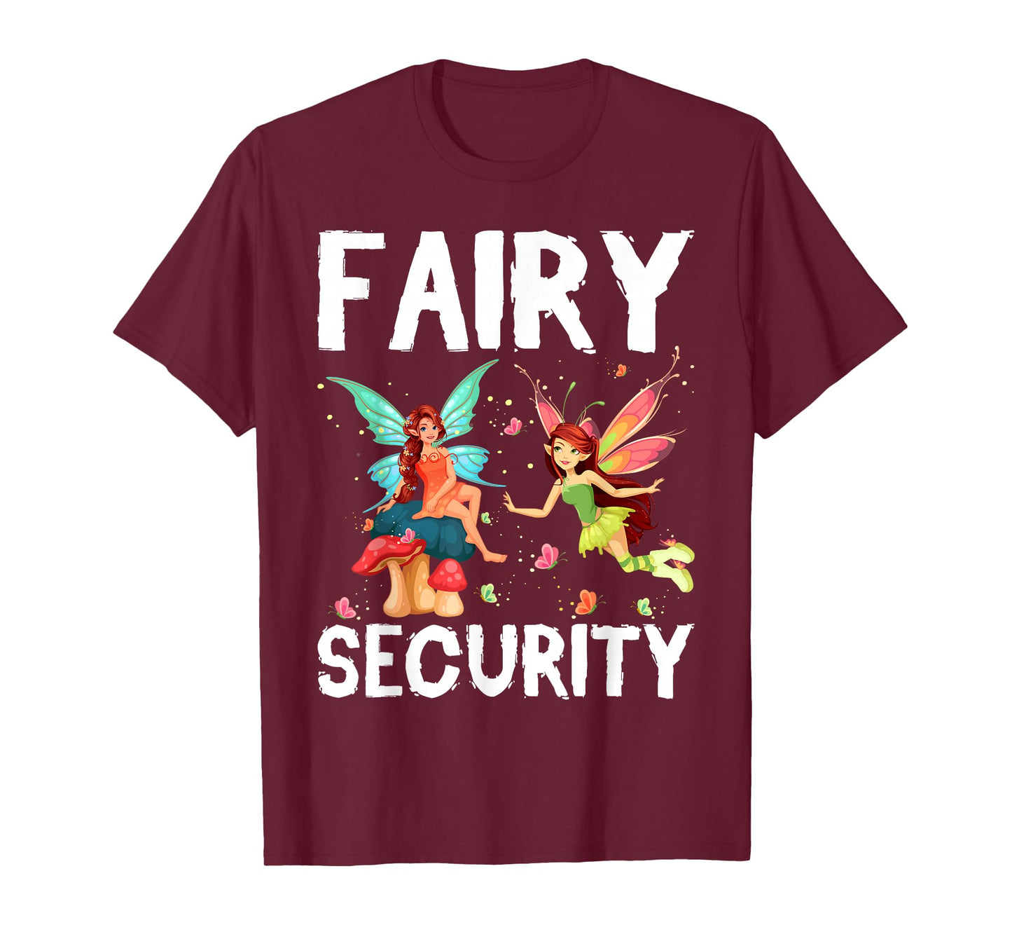 Fairy Security Birthday Family Halloween Costume Dad Mom T-Shirt