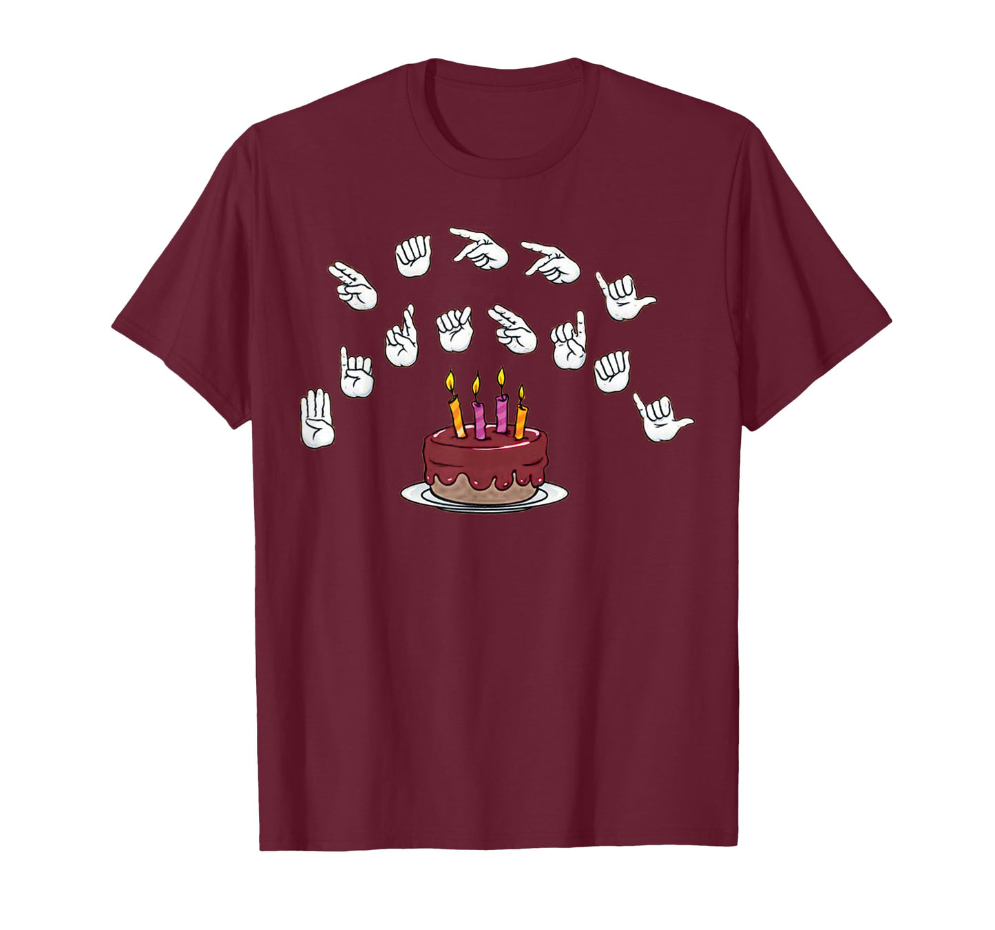 Happy Birthday alphabet Hands American Sign Language Asl T-Shirt