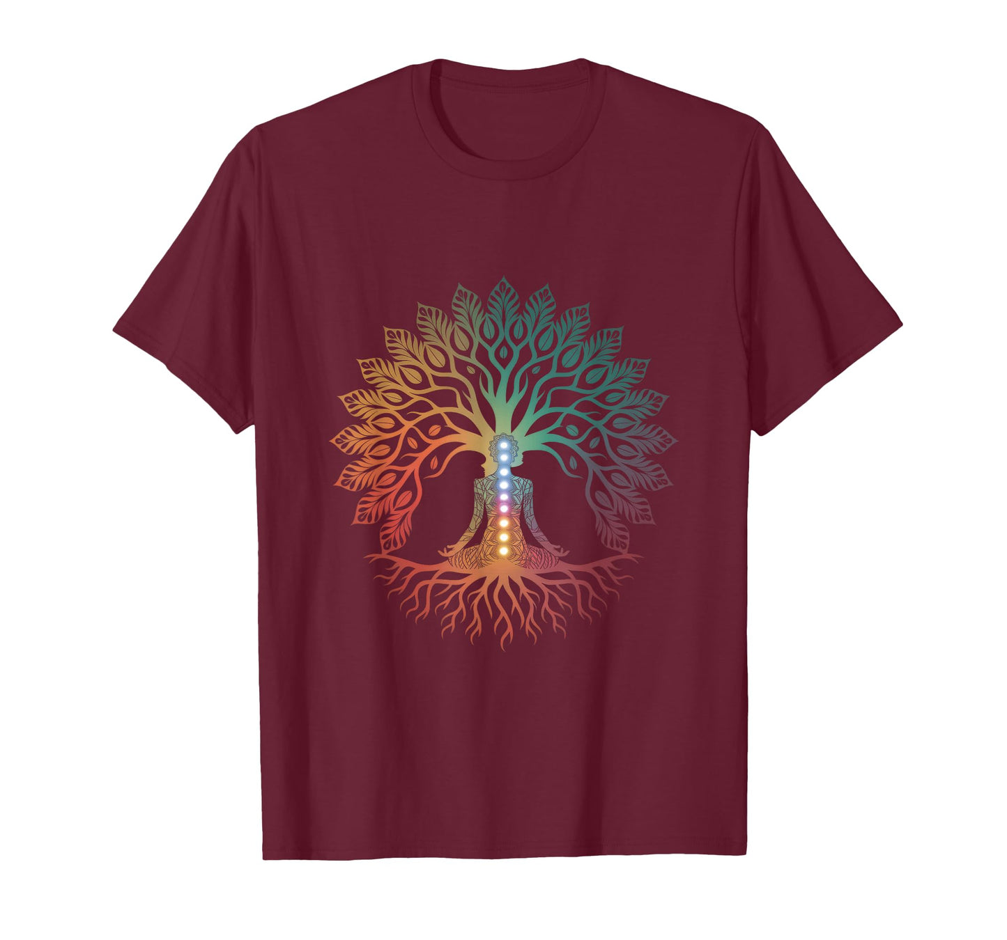 Tree Life Woman Yoga Chakra Spiritual T-Shirt