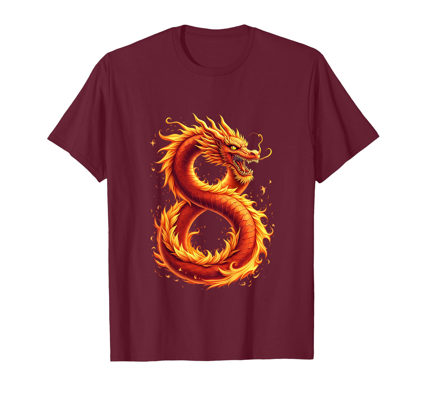 Kids Turning 8 Years Old Birthday, Boy Dragon 8th Bday Girl T-Shirt