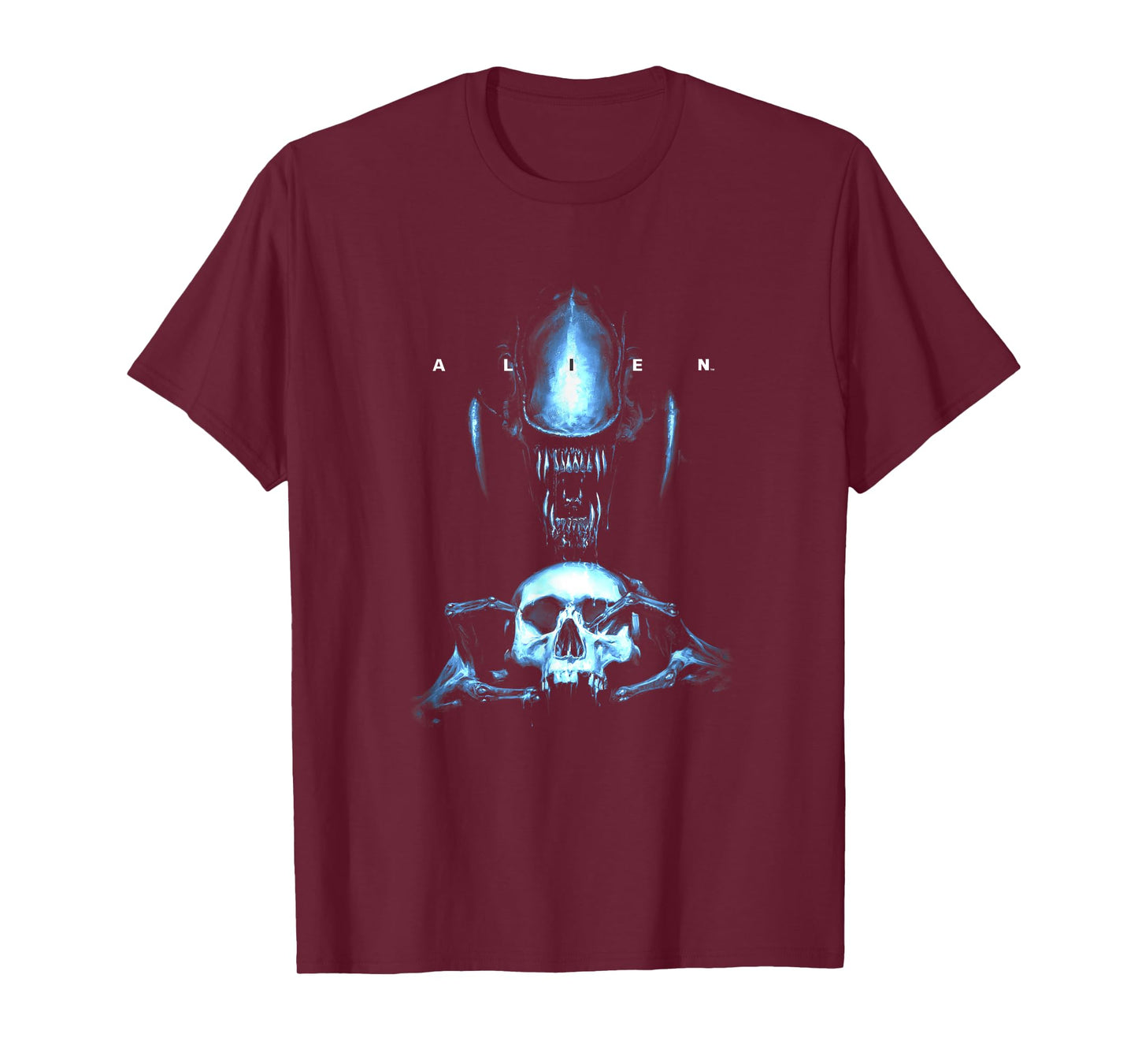 Alien Distressed Xenomorph Skull T-Shirt