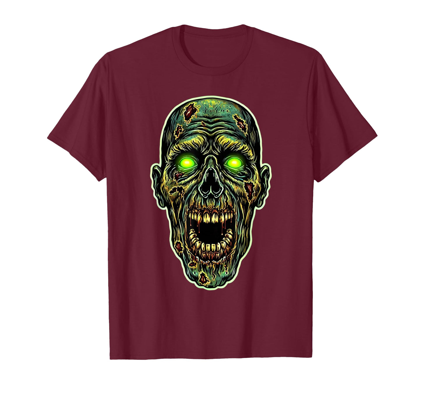 Scary Zombie Face Evil Zombie Halloween Costume T-Shirt