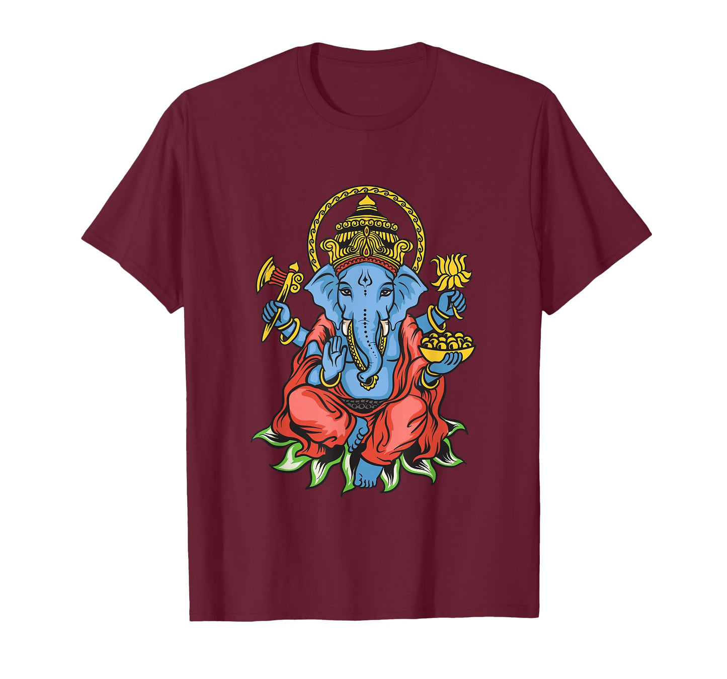Spiritual Hindu God Ganesha Meditation Yoga T-Shirt