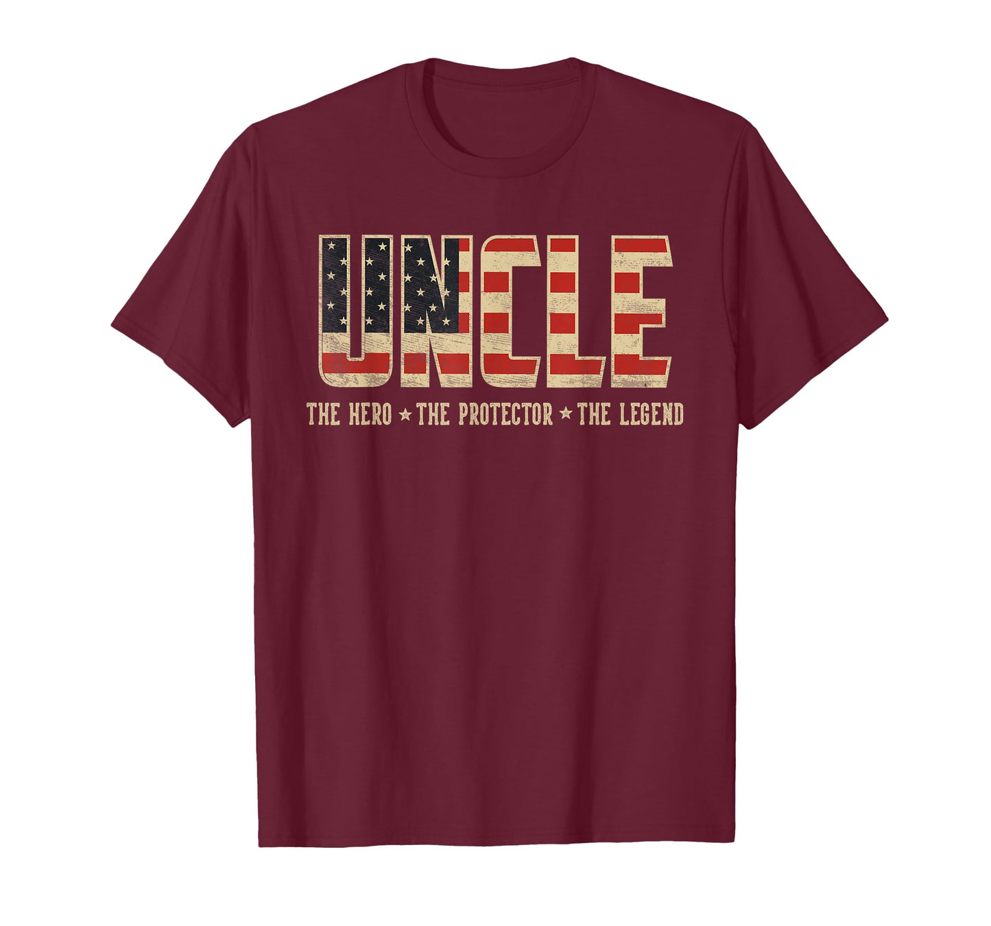 Uncle Protector Hero Legend USA Flag Uncle Father's Day T-Shirt
