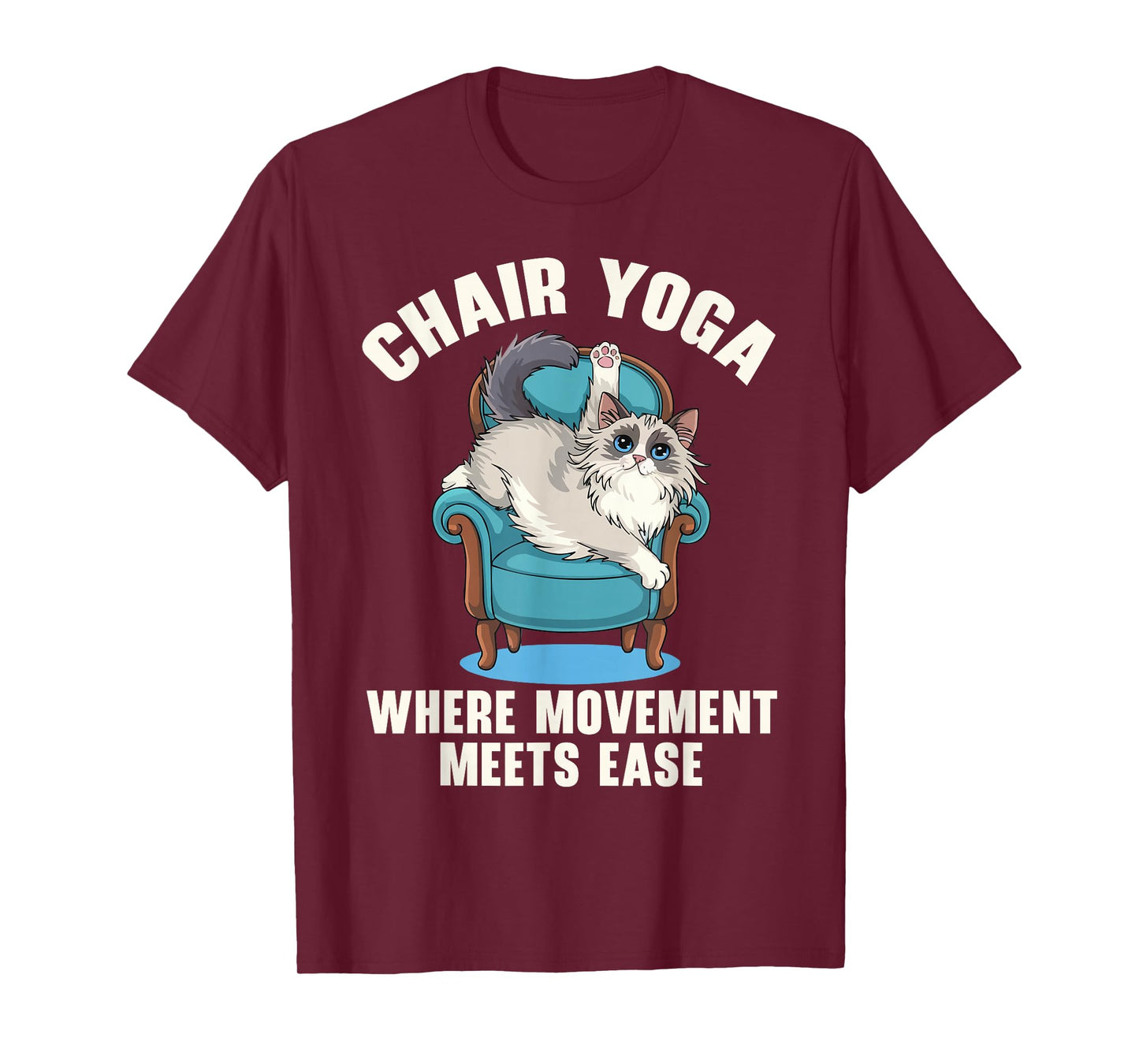 Chair Yoga Exercise Zen Fitness Workout Yoga Instructor T-Shirt