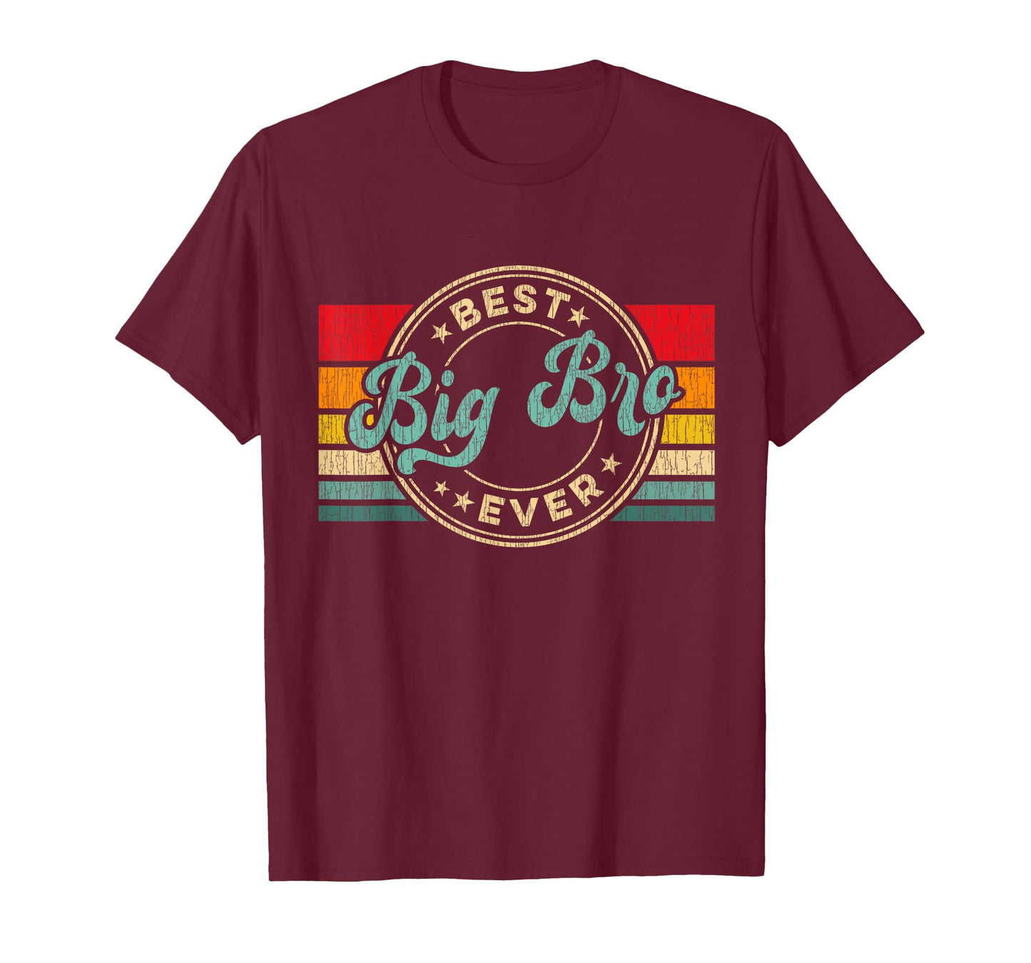 Best Big Brother Ever Vintage Retro Big Brother Gift Idea T-Shirt