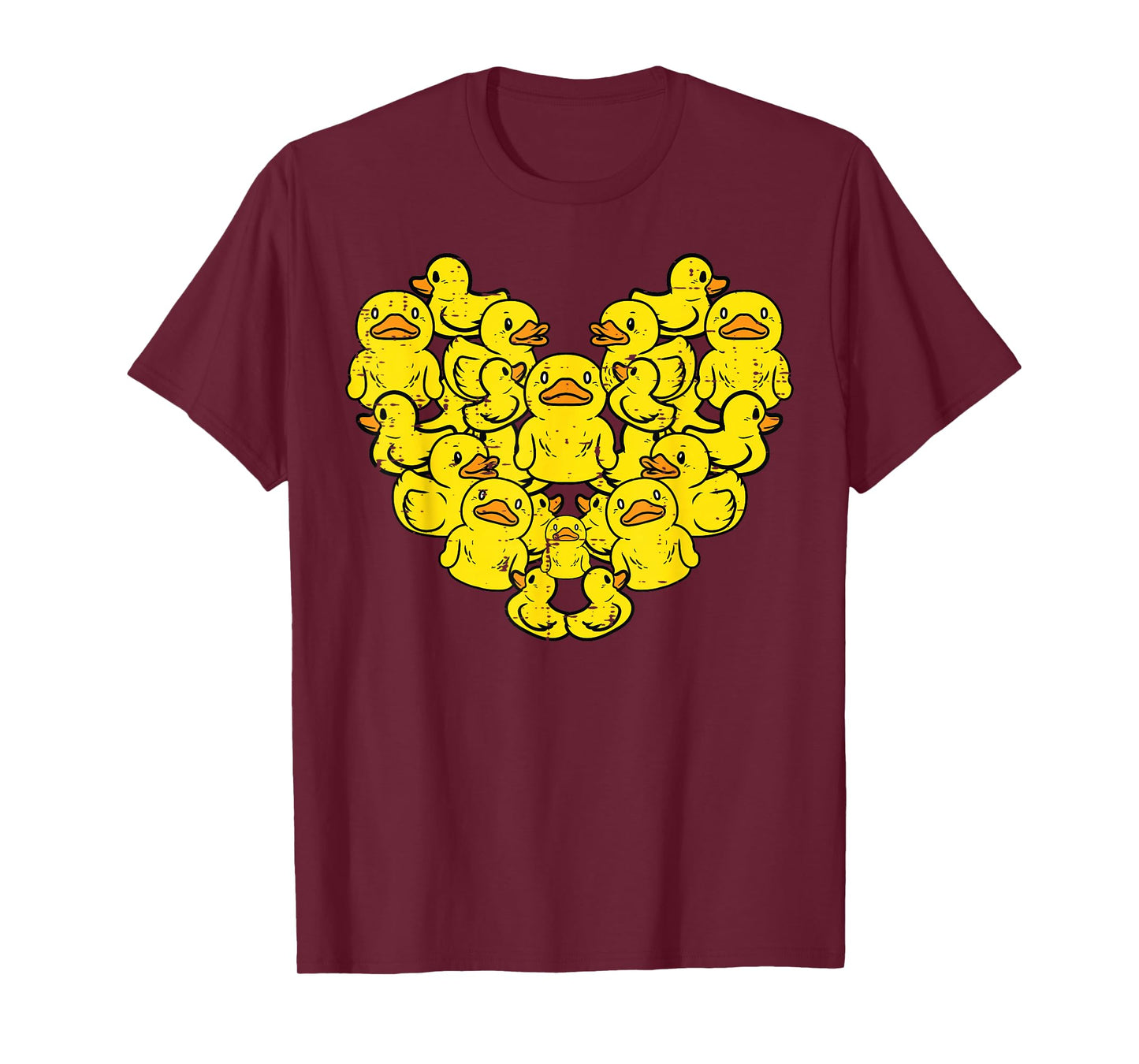 Ducks Heart Shape Cute Farm Animal Women Girls Boys Kids T-Shirt