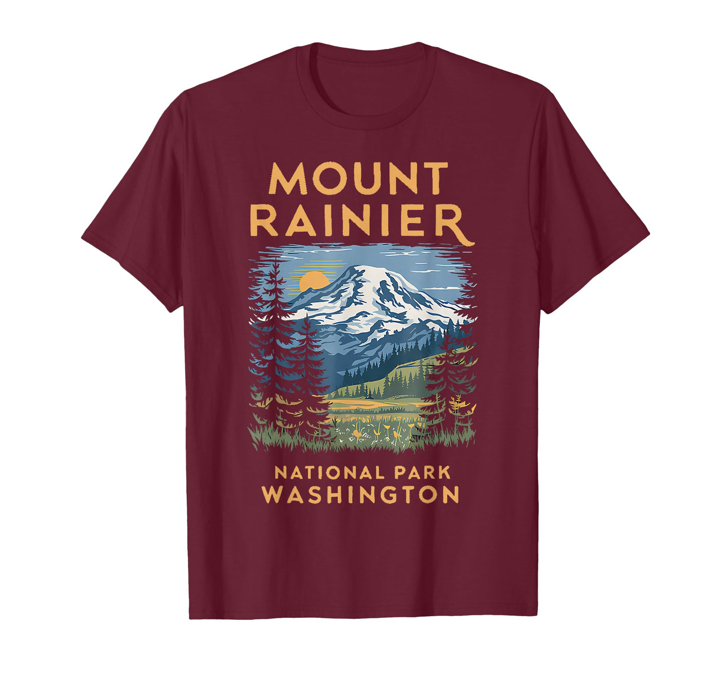 Stunning Mount Rainier National Park Scenic Washington T-Shirt