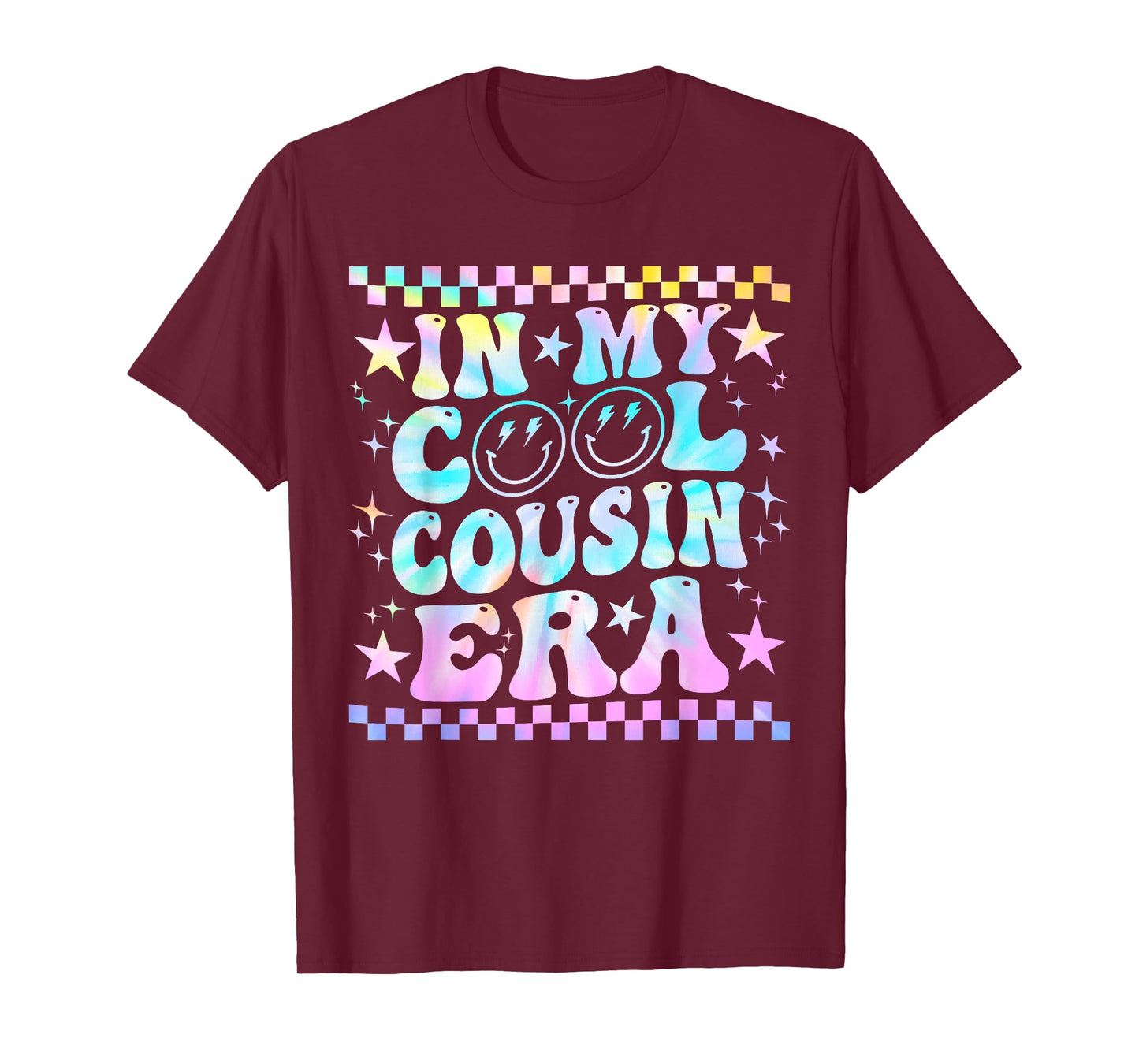 Tie Dye Groovy In My Cool Cousin Era Funny Family T-Shirt