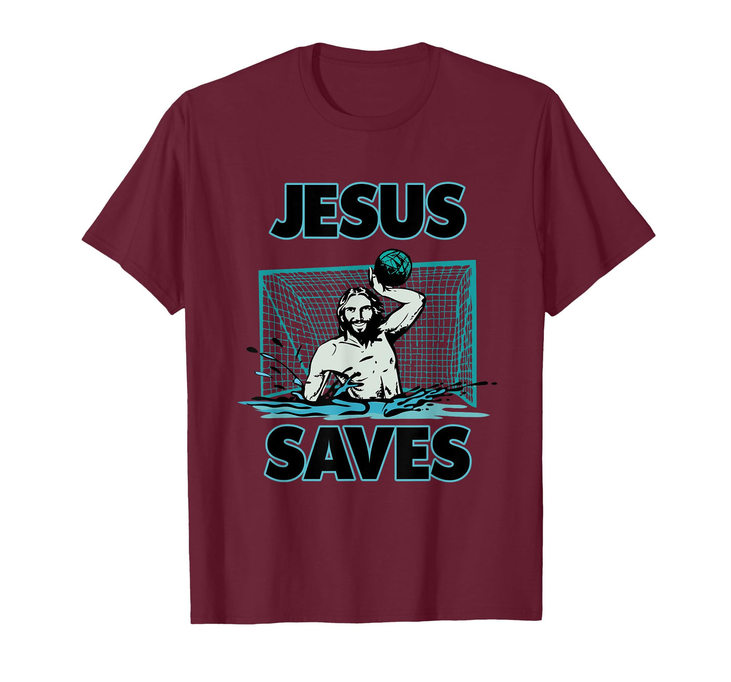 Jesus The Water Polo Goalie Saves T Shirt For Christian Men T-Shirt