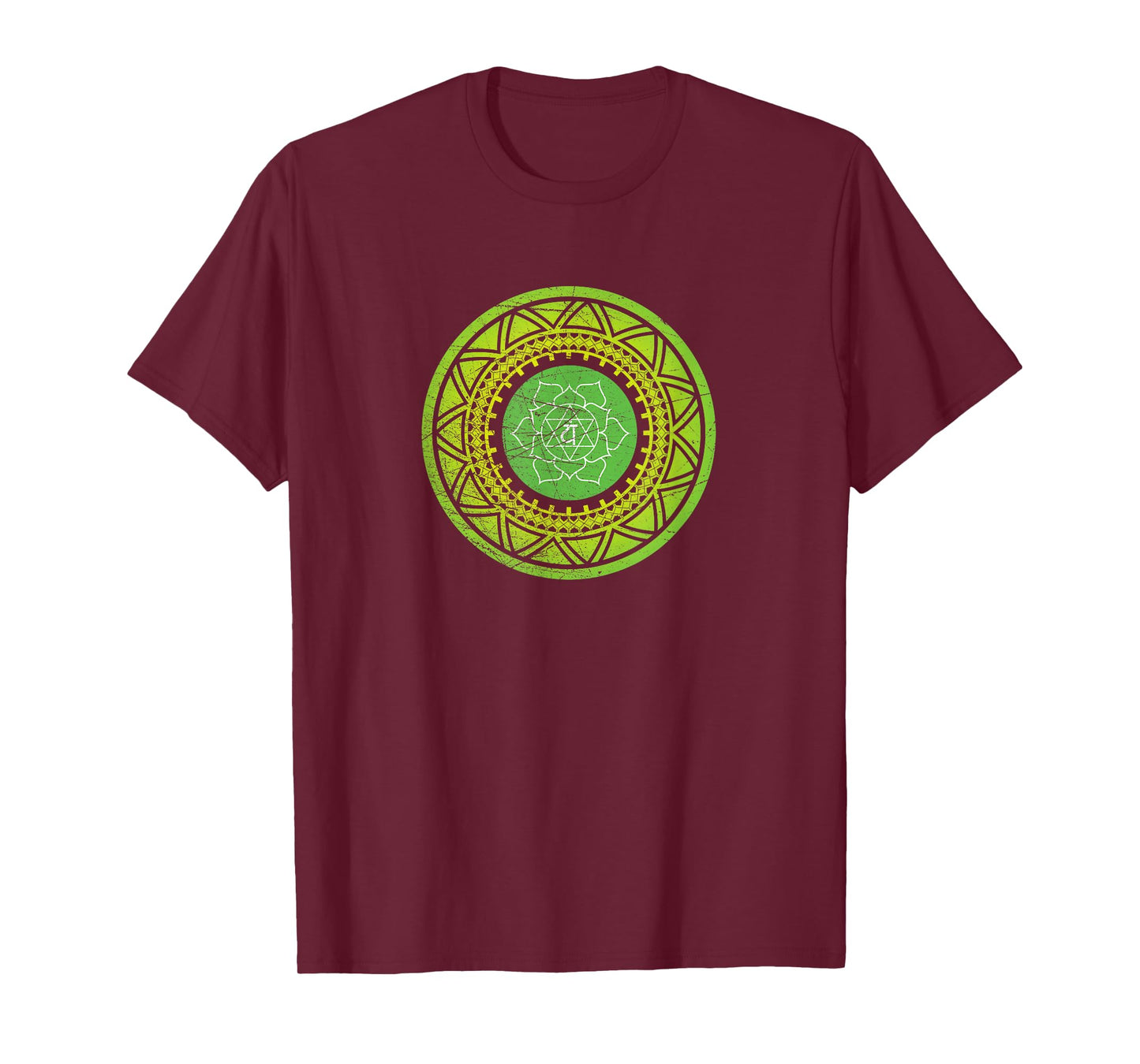 Sacred Geometry Heart Chakra Anahata Yoga Meditation Goa Psy T-Shirt