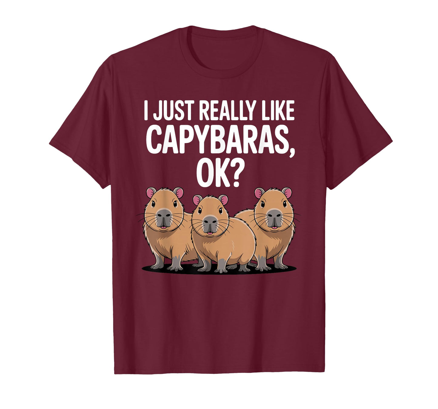 Cool Capybara Art for Men Women Kids Rodent Capybara Lover T-Shirt