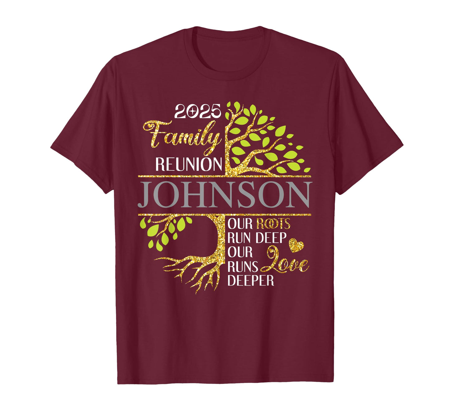 Johnson Family Tree Funny Family Reunion 2025 Men Women Kids T-Shirt