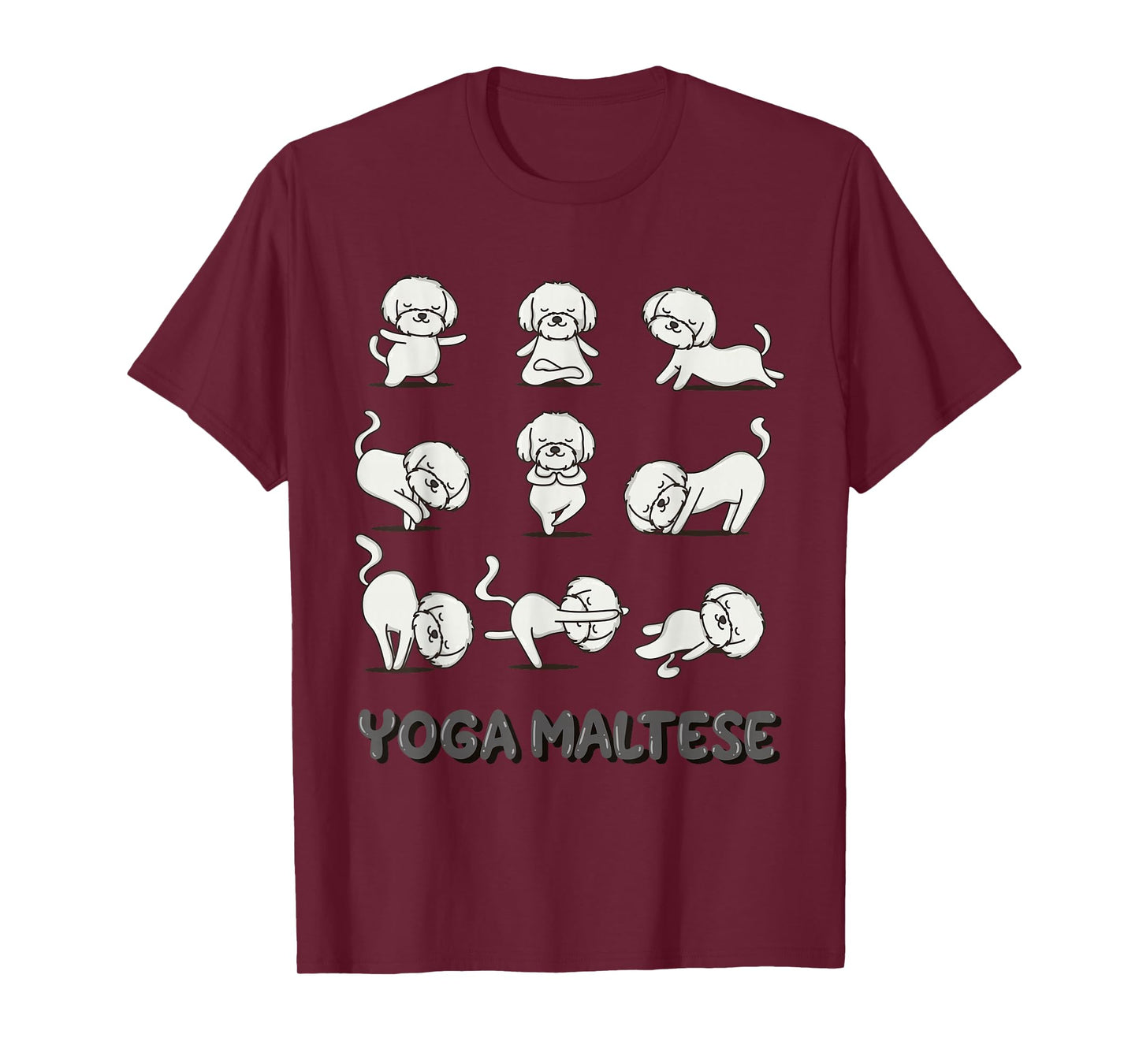 Maltese Yoga Shirt Maltese Yoga Pose Meditation T-Shirt