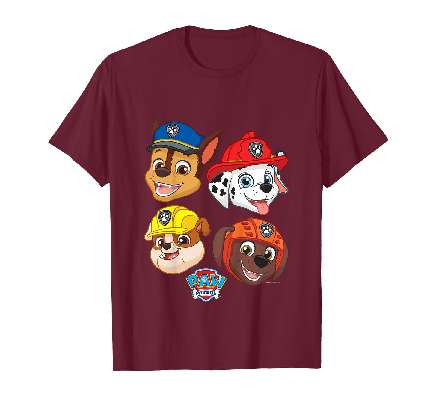 PAW Patrol Chase Marshall Rubble & Zuma Cute Faces Logo T-Shirt