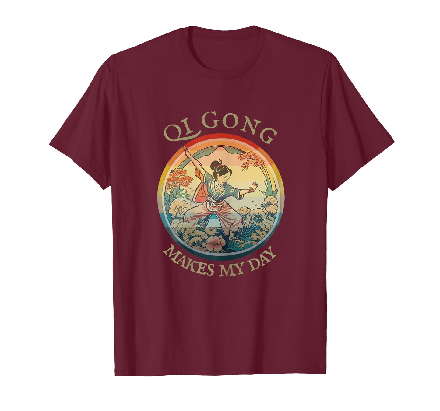 Women Qi Gong, Vintage historic Retro drawing, Harmony Flow T-Shirt
