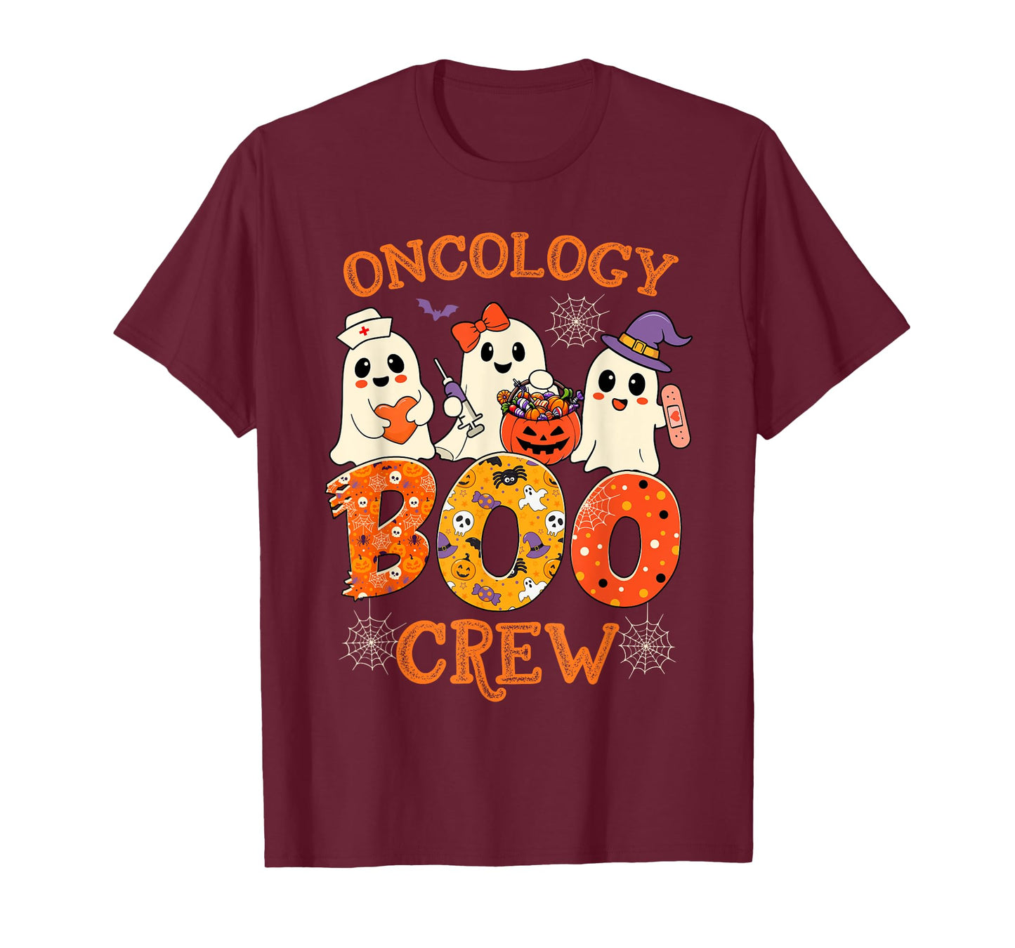 Oncology Boo Crew Funny Ghost Halloween Spooky Costume Nurse T-Shirt