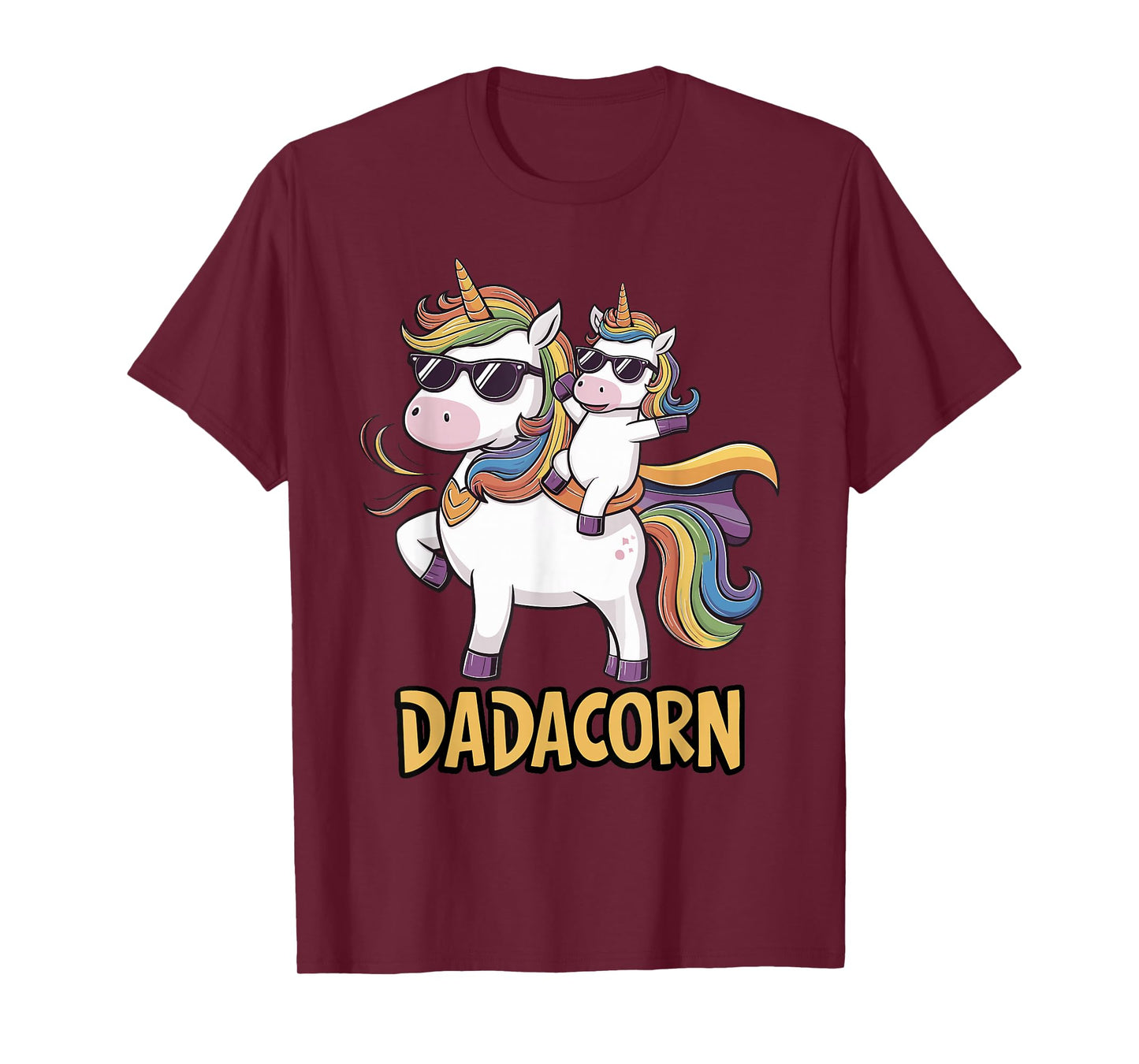Dadacorn Unicorn Dad and Kid - Best Father's Day Funny T-Shirt