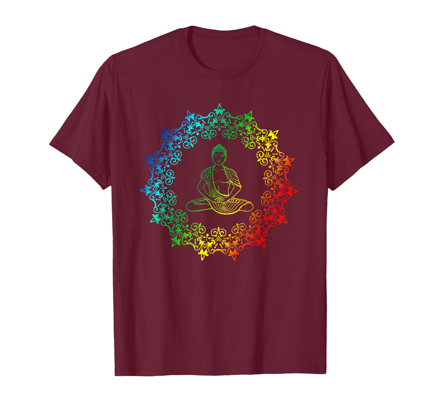 Buddha Rainbow T-Shirt Meditation Yoga LGBT Gay Pride Shirt T-Shirt