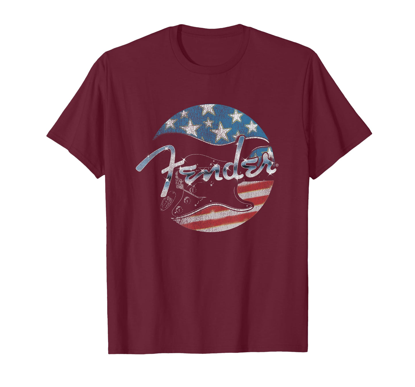 Fender 4th Of July Red White & Rock Vintage Badge T-Shirt