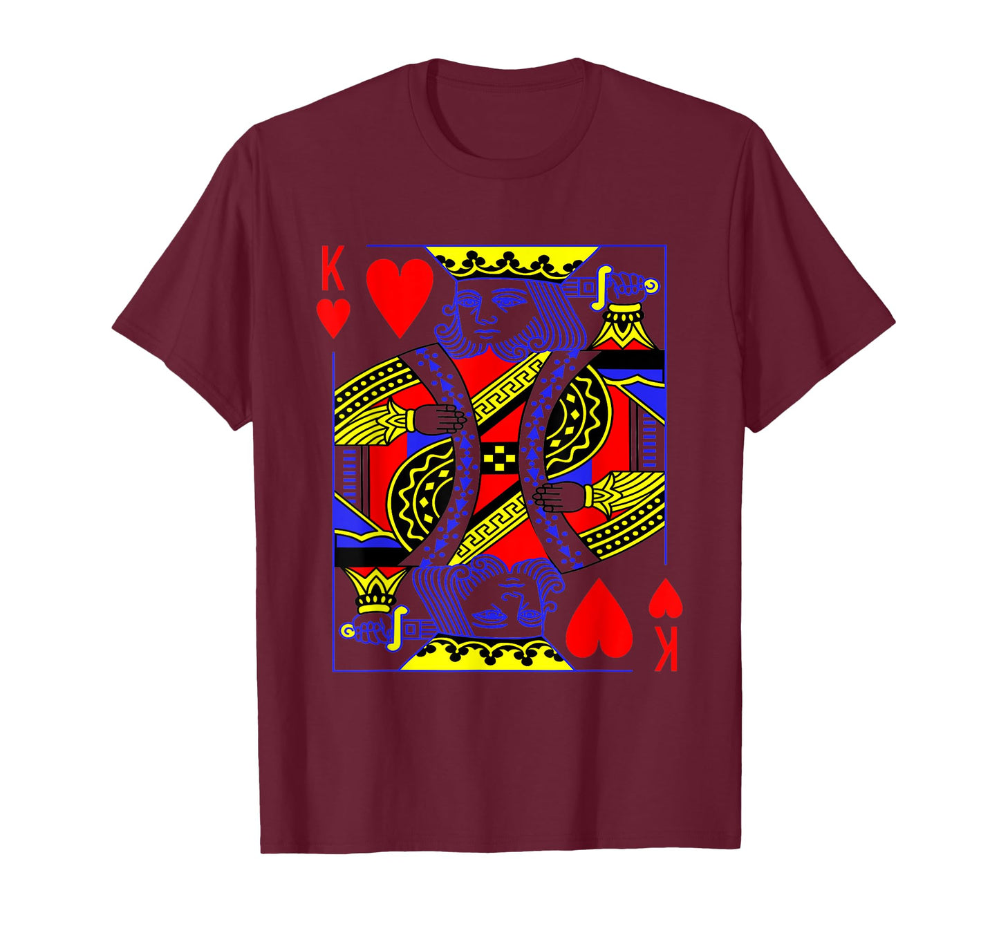 Funny King of Hearts Costume Magic Poker Card Math Geek T-Shirt