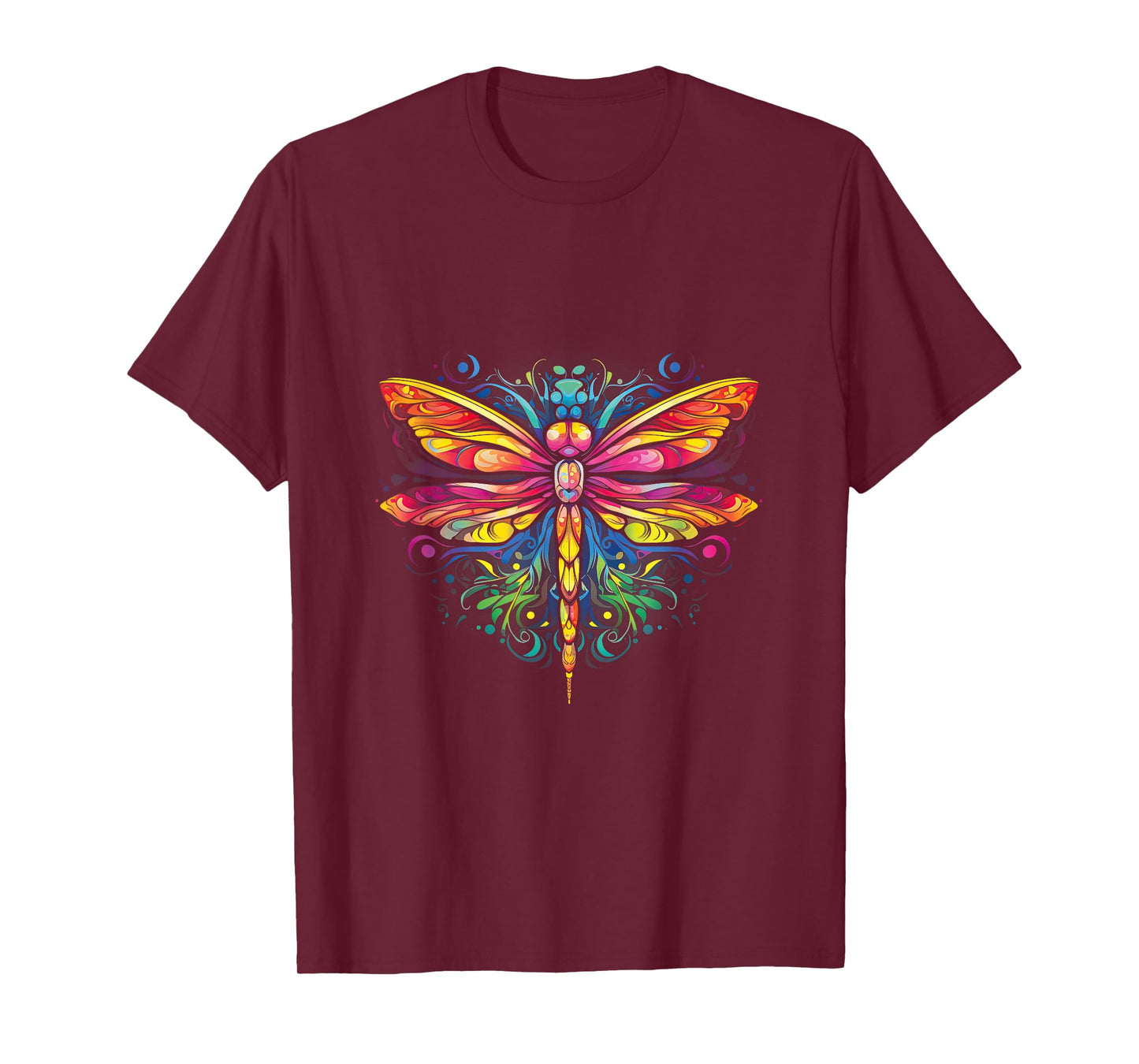 Dragonfly Colorful Dragonflies Hippie 70s Peace T-Shirt