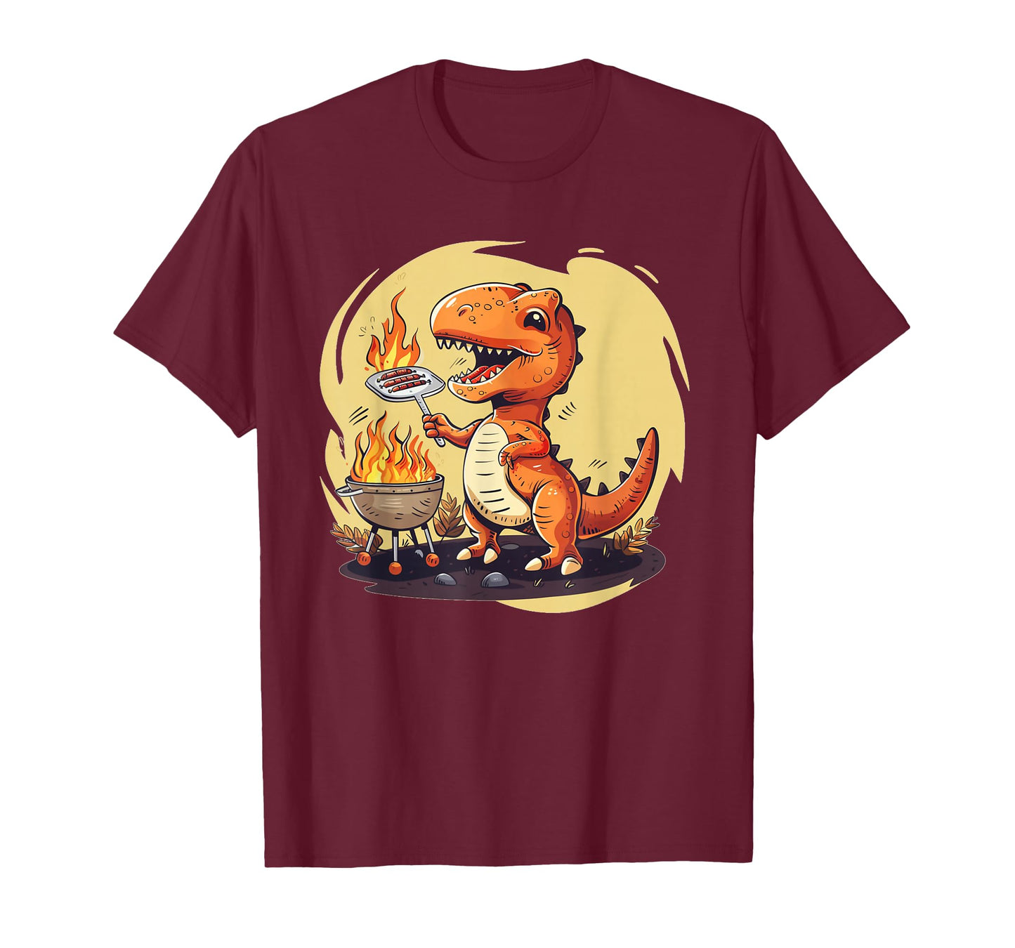 Funny Summer Barbecue for Dinosaur Boys and Girls T-Shirt