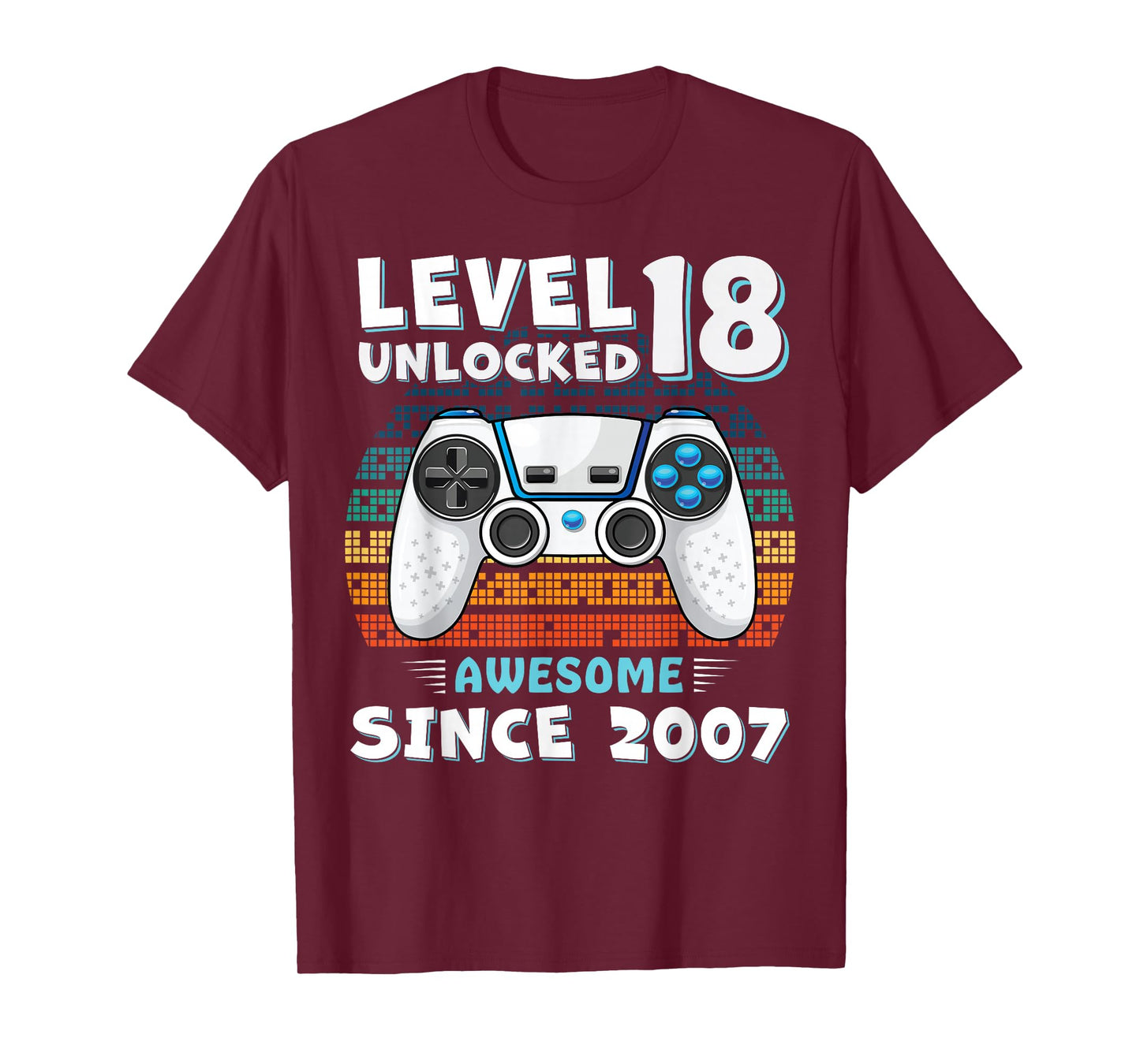 18 Year Old BDay Decorations Men Boy 18yr 2007 18th Birthday T-Shirt